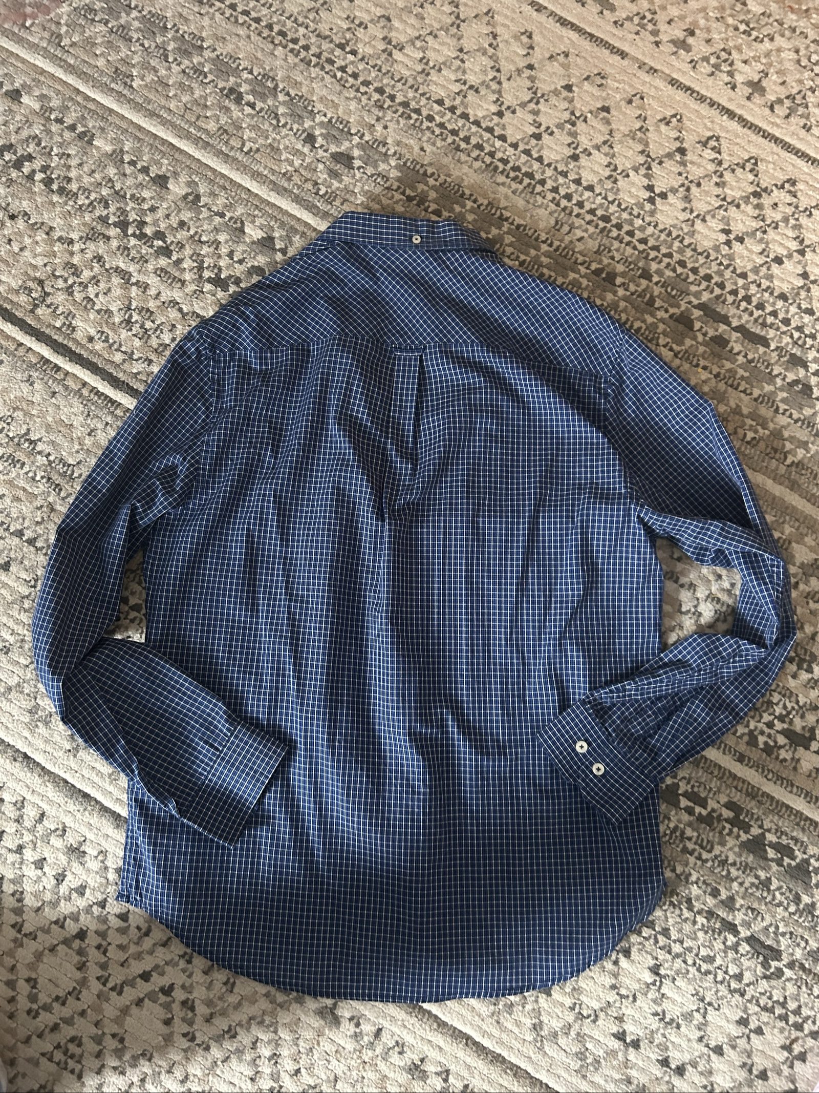 Ben Sherman Men Blue & White Check Shirt Large Cotton Poly image 6