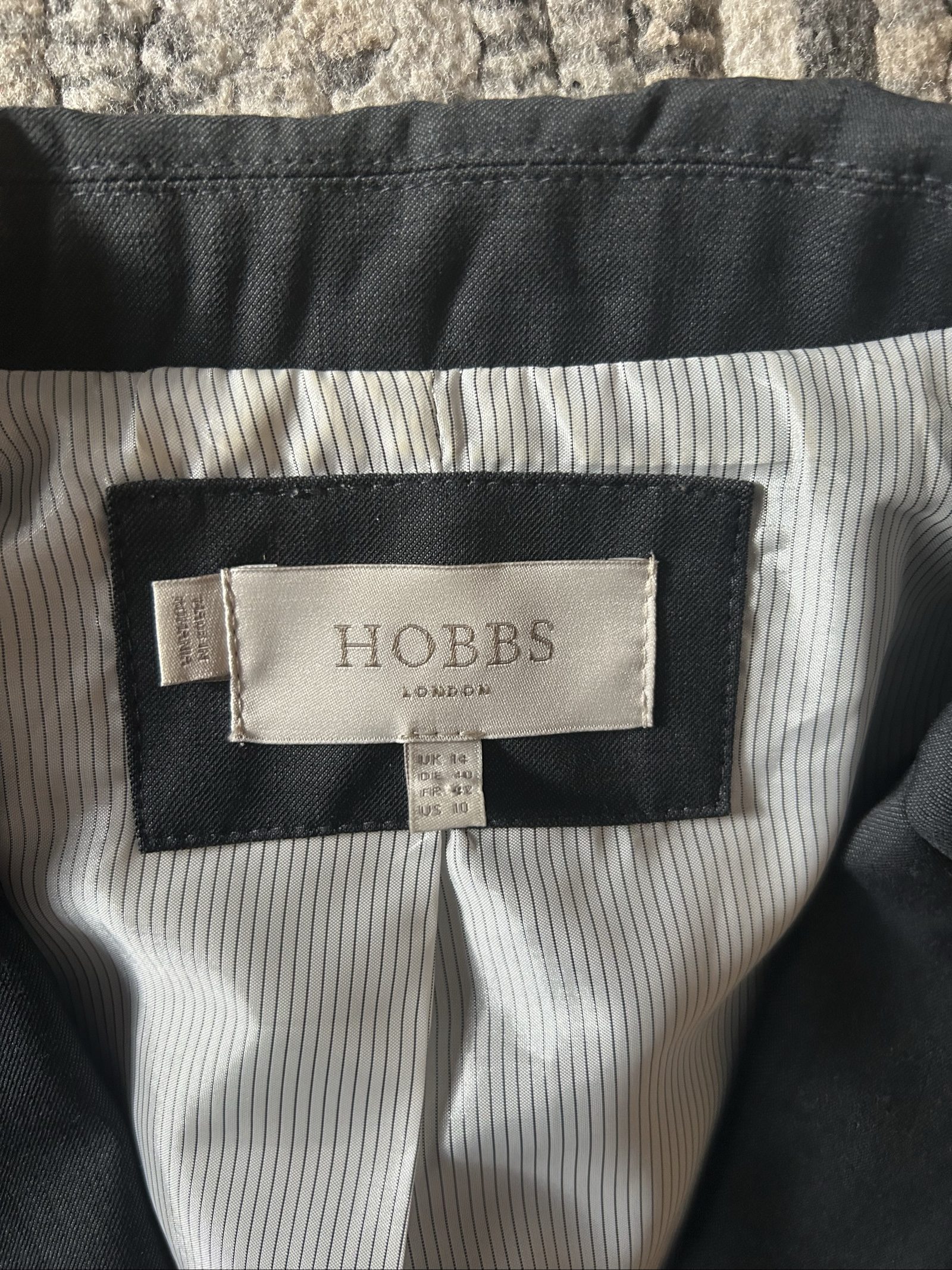 Hobbs Women's Black Blazer UK 14 Classic Tailored image 2