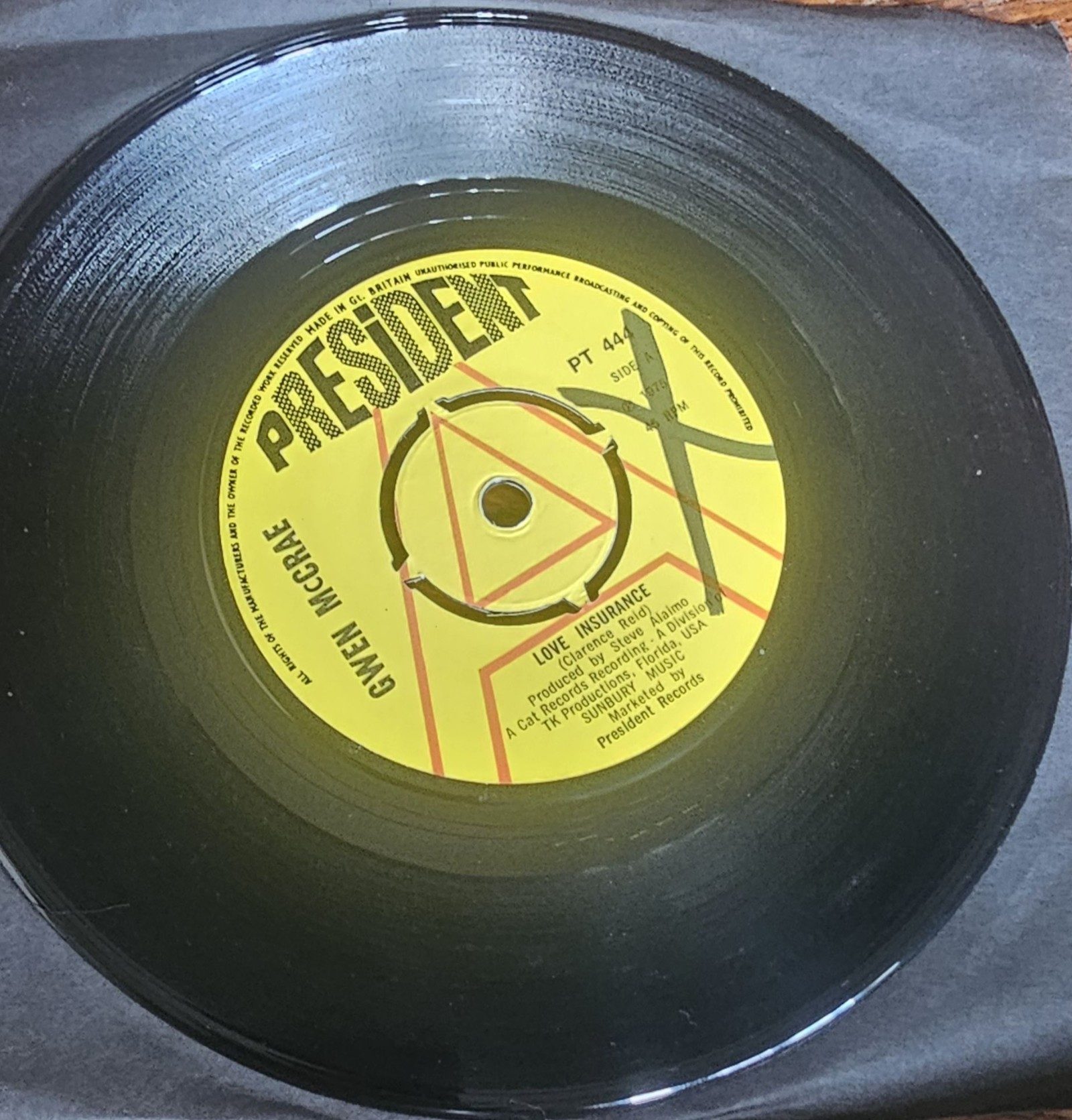 Gwen McCrae Love Insurance PROMO President PT 444 7"