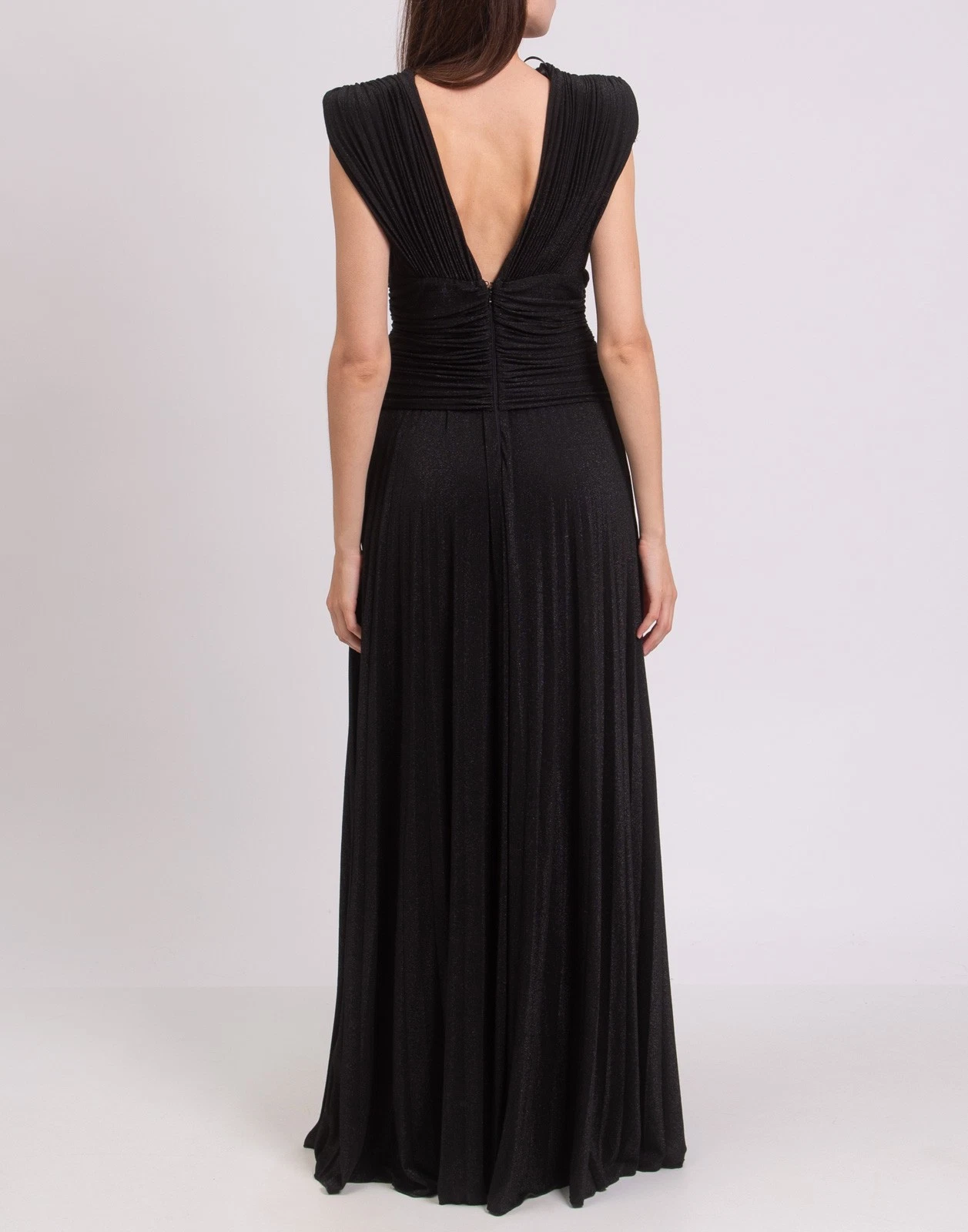 Elisabetta Franchi Plisse Evening Gown Size M image 5