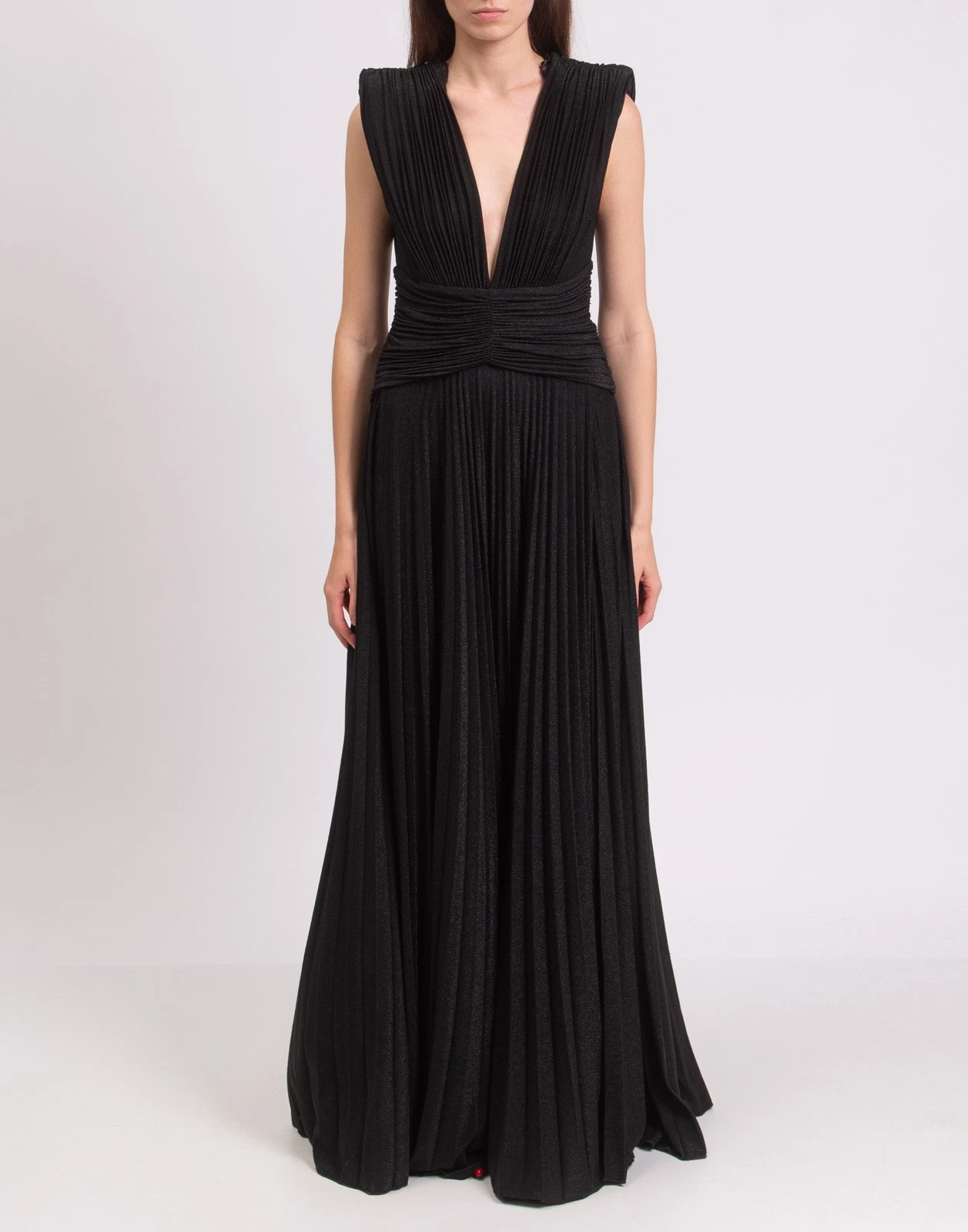 Elisabetta Franchi Plisse Evening Gown Size M image 7