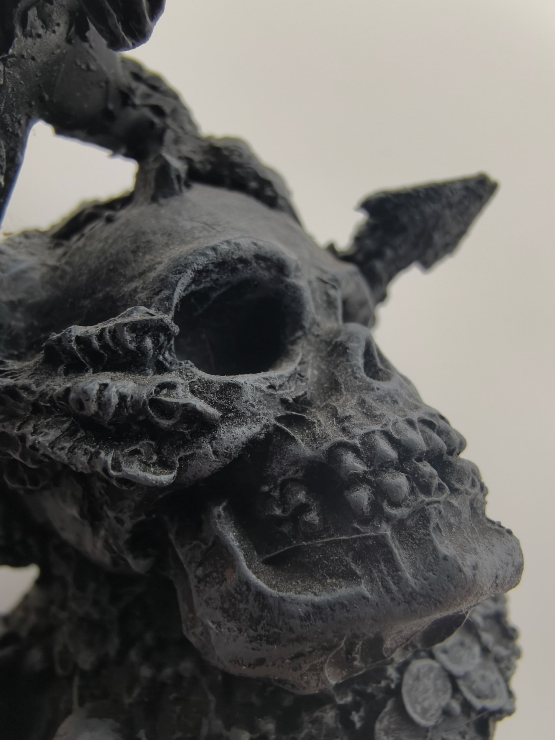 Statuetta Drago su Teschio Resina 12cm Scultura Fantasy Gothic Dark Arredo Scrivania image 6