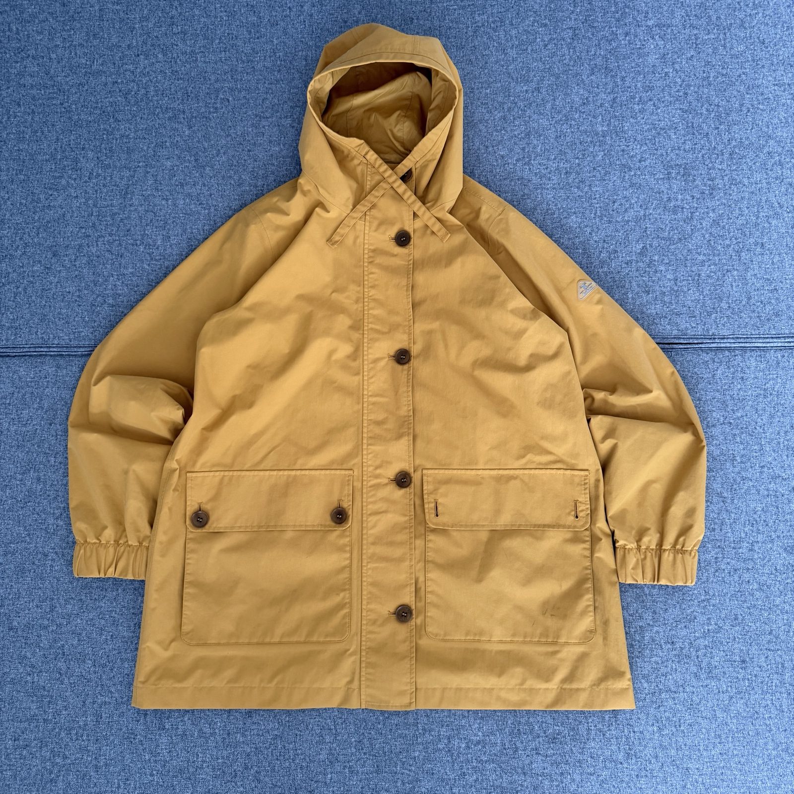 Snow Peak Mustard Hooded Jacket Large with Button Pockets