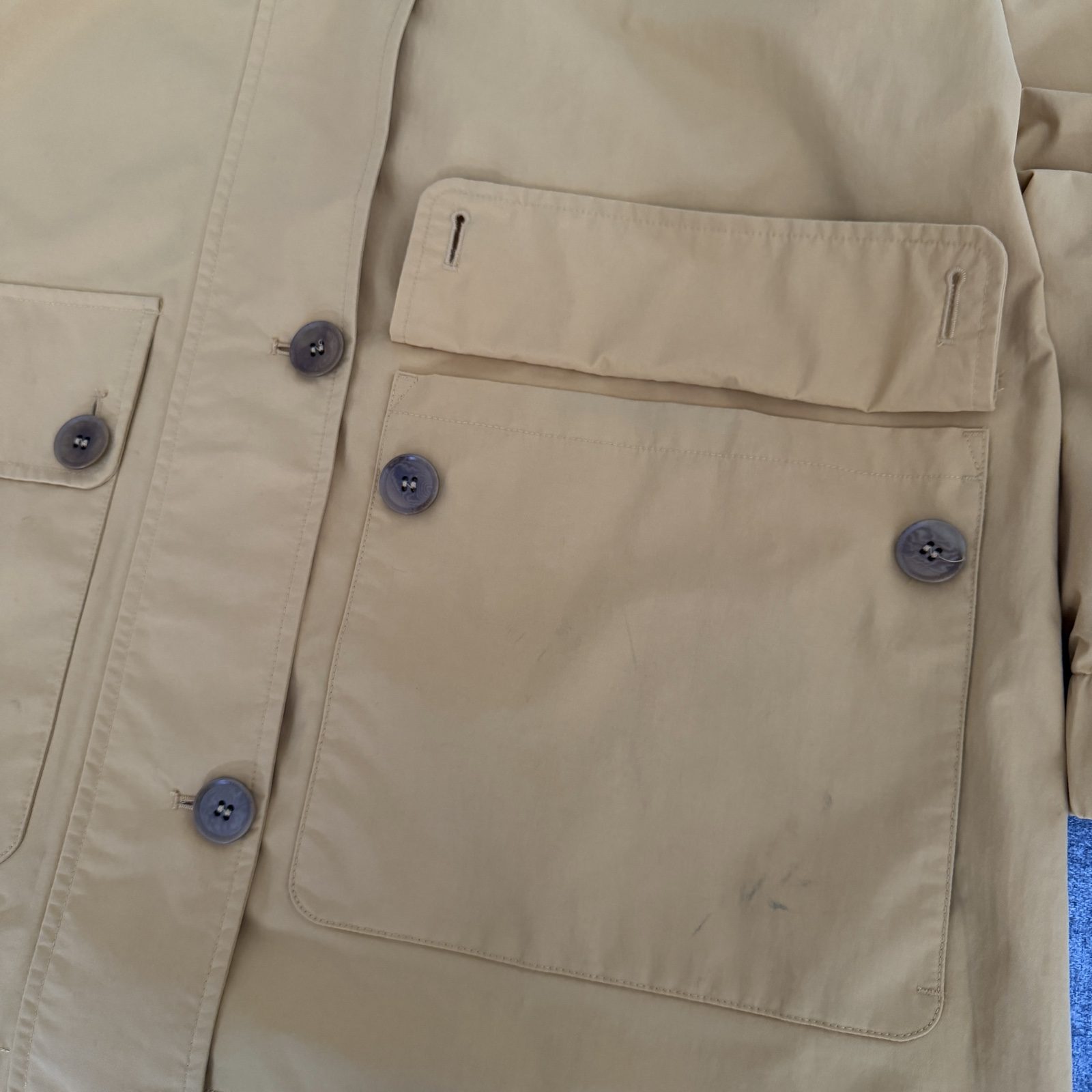 Snow Peak Mustard Hooded Jacket Large with Button Pockets image 2