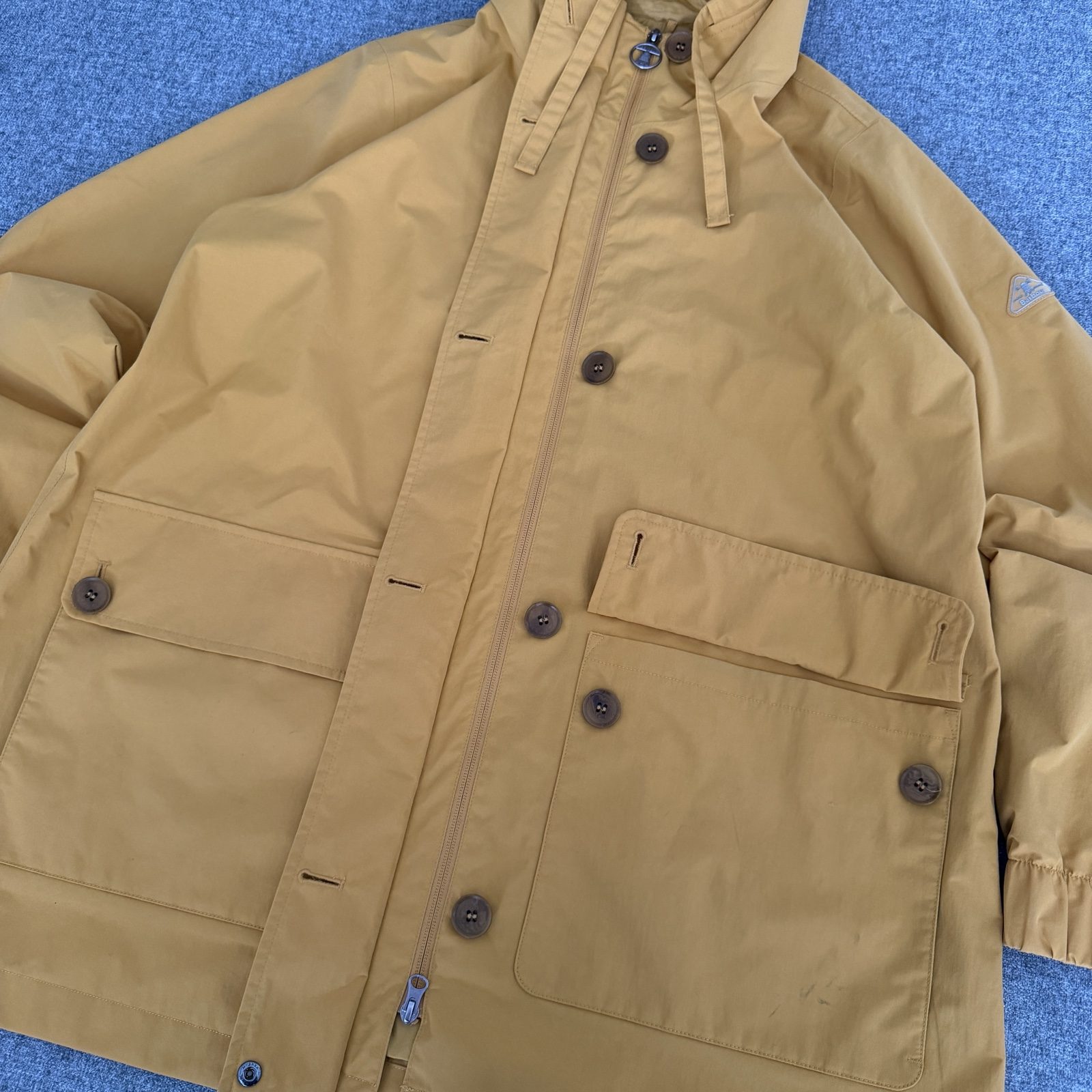 Snow Peak Mustard Hooded Jacket Large with Button Pockets image 5