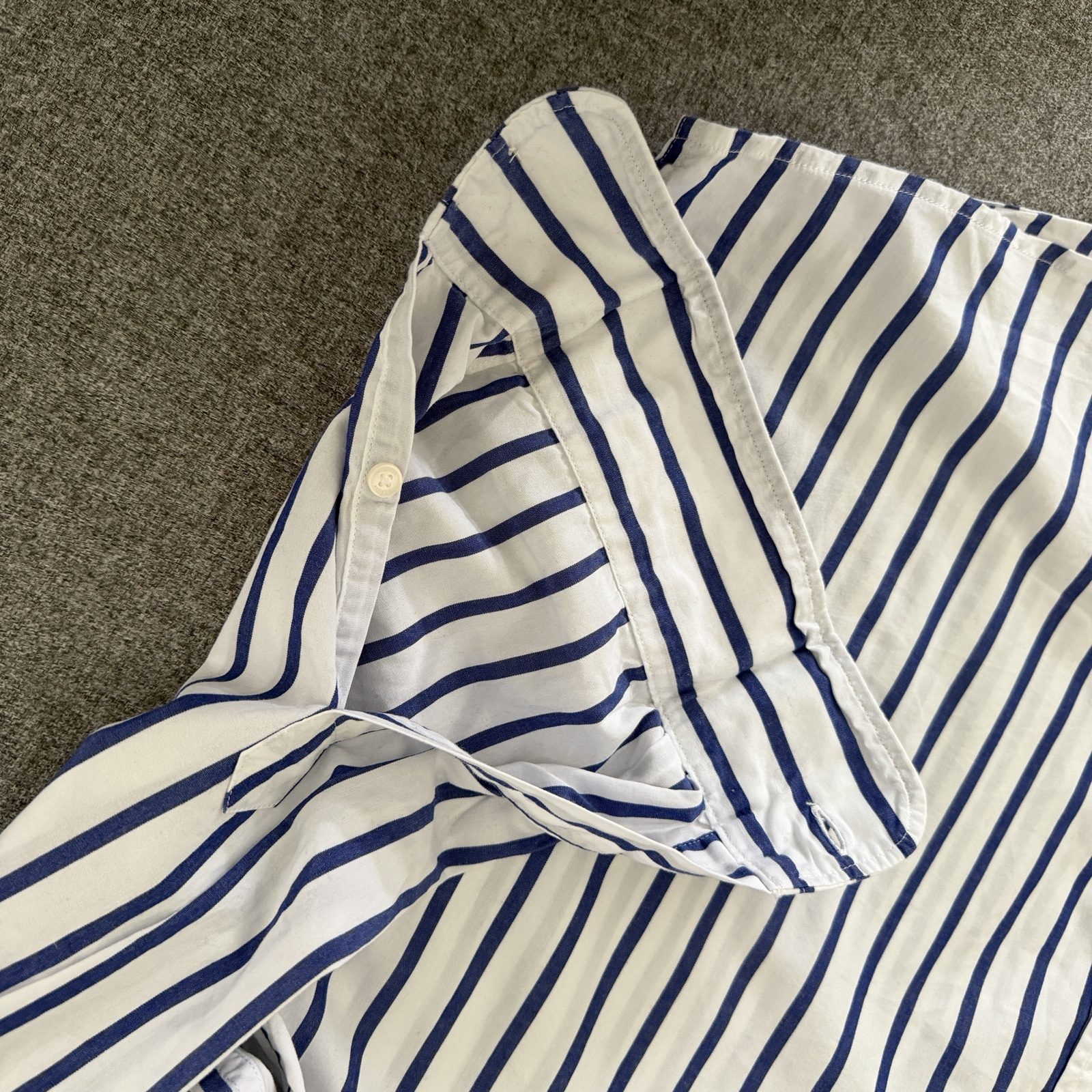 Tommy Hilfiger White & Blue Stripe Men's Shirt XL Regular Fit image 6