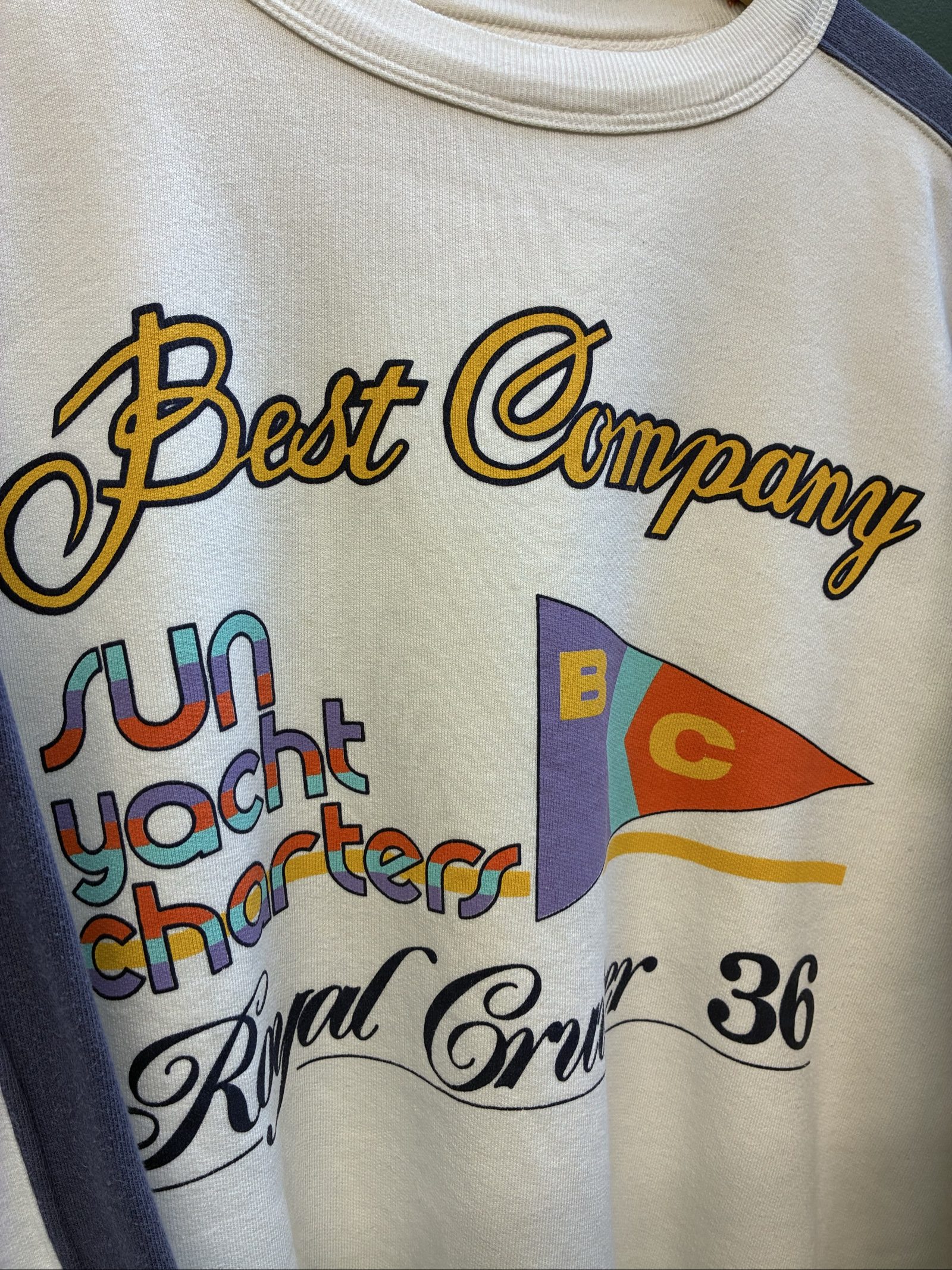 Vintage Best Company paninari White sailing 90s made in Italy Sweatshirt medium image 2