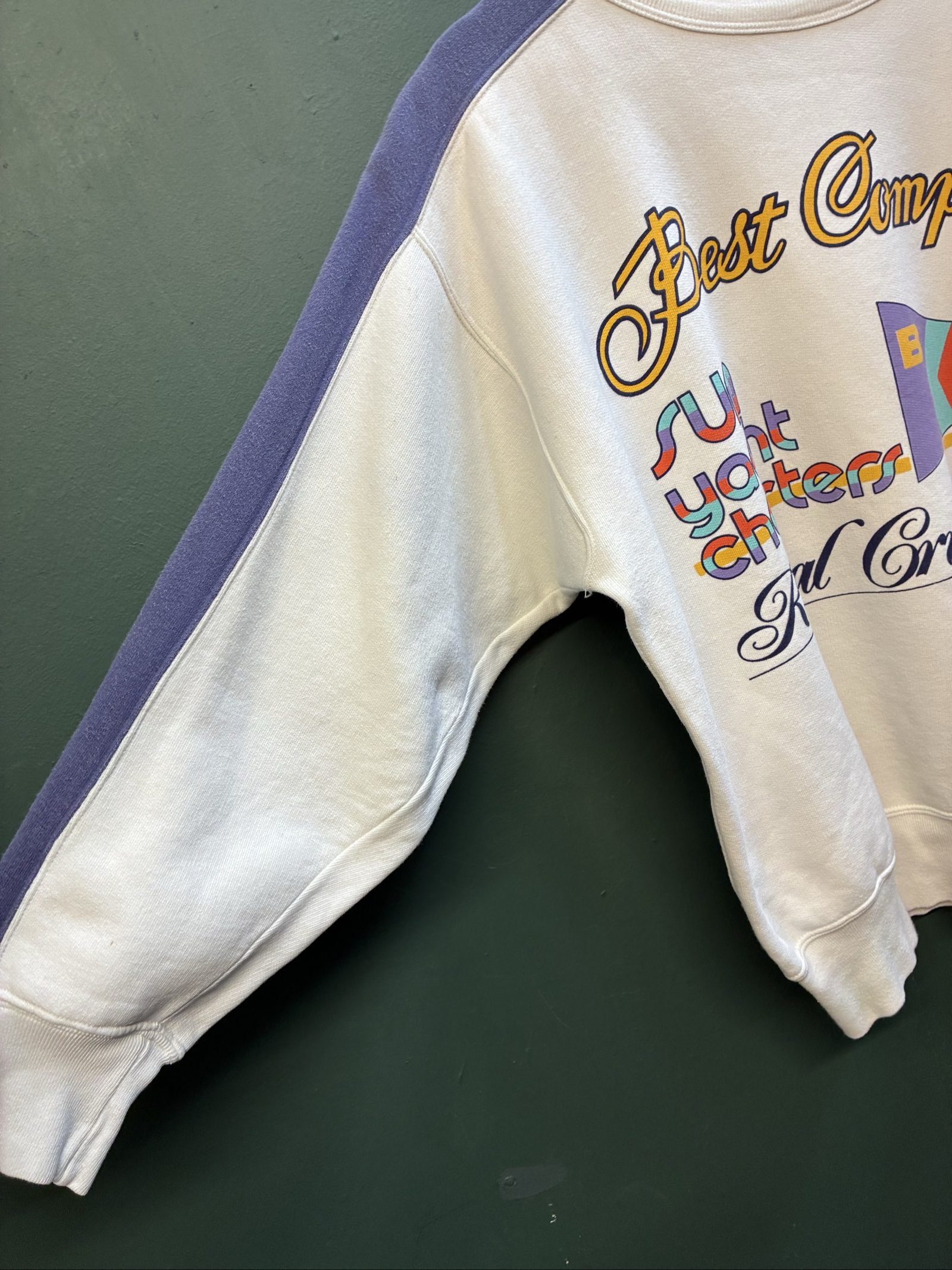 Vintage Best Company paninari White sailing 90s made in Italy Sweatshirt medium image 3