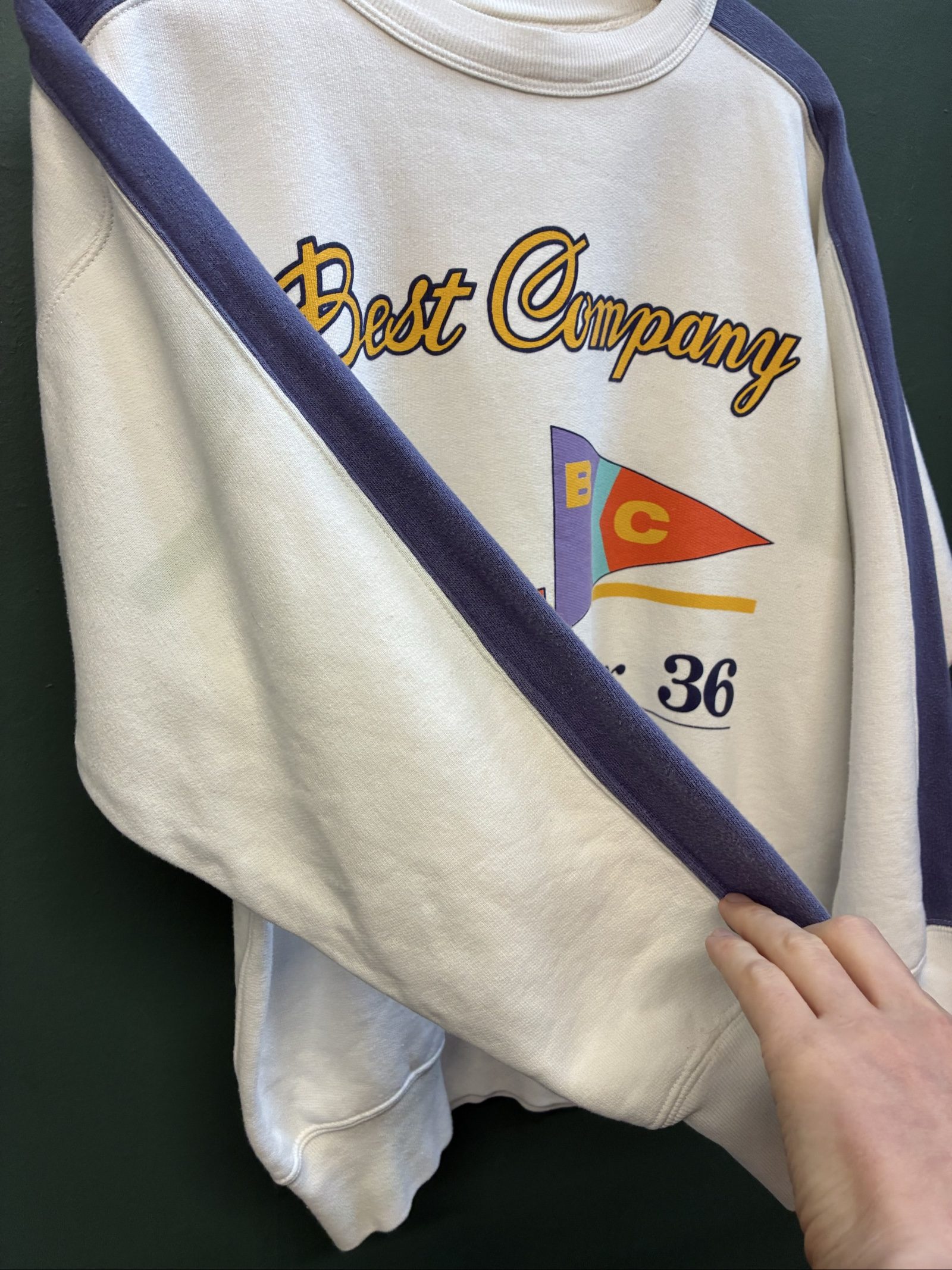 Vintage Best Company paninari White sailing 90s made in Italy Sweatshirt medium image 5