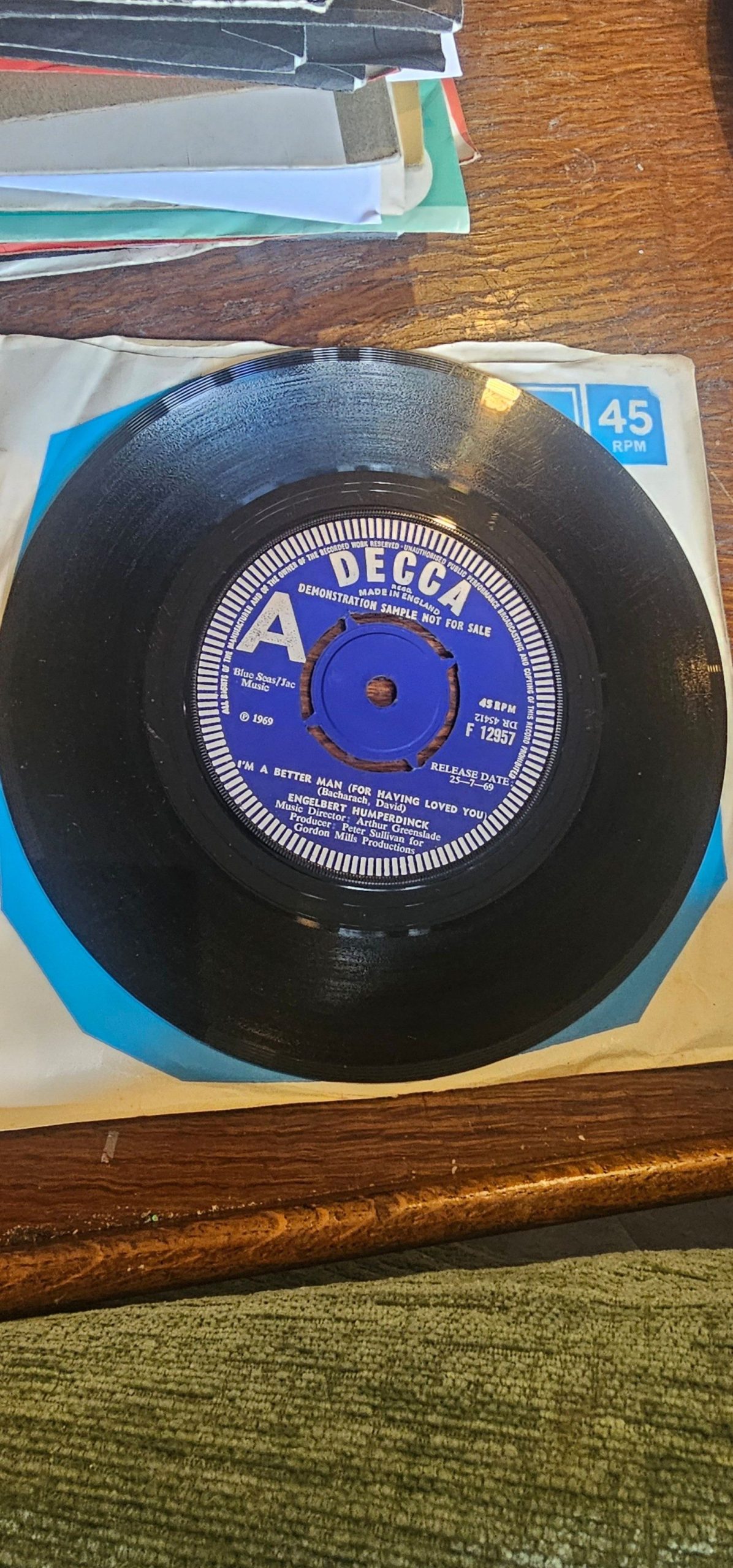 Engelbert Humperdinck I'm A Better Man PROMO Decca F12957 7" 45 RPM