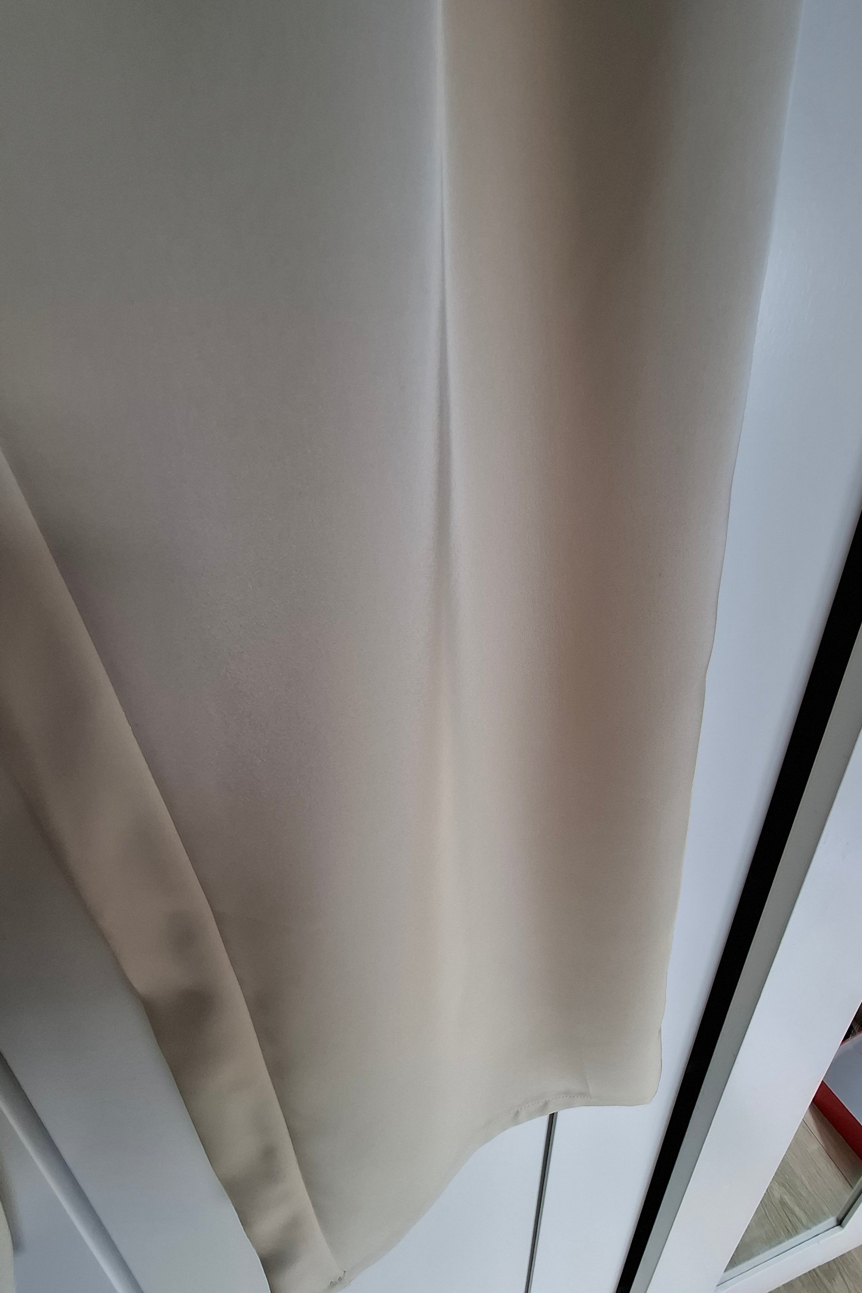Leset Cream Satin Wide-Leg Trousers Size L image 10
