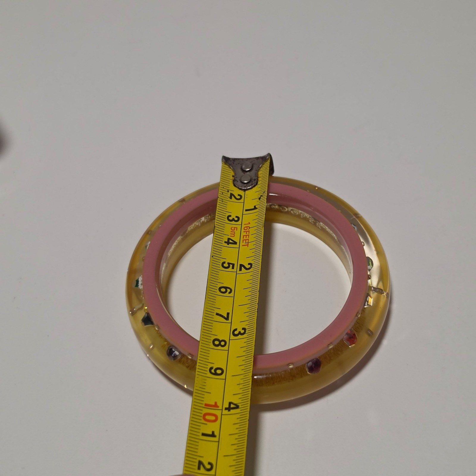 Trelise Cooper Yellow & Pink Crystal Resin Bangle Bracelet.b9 image 5