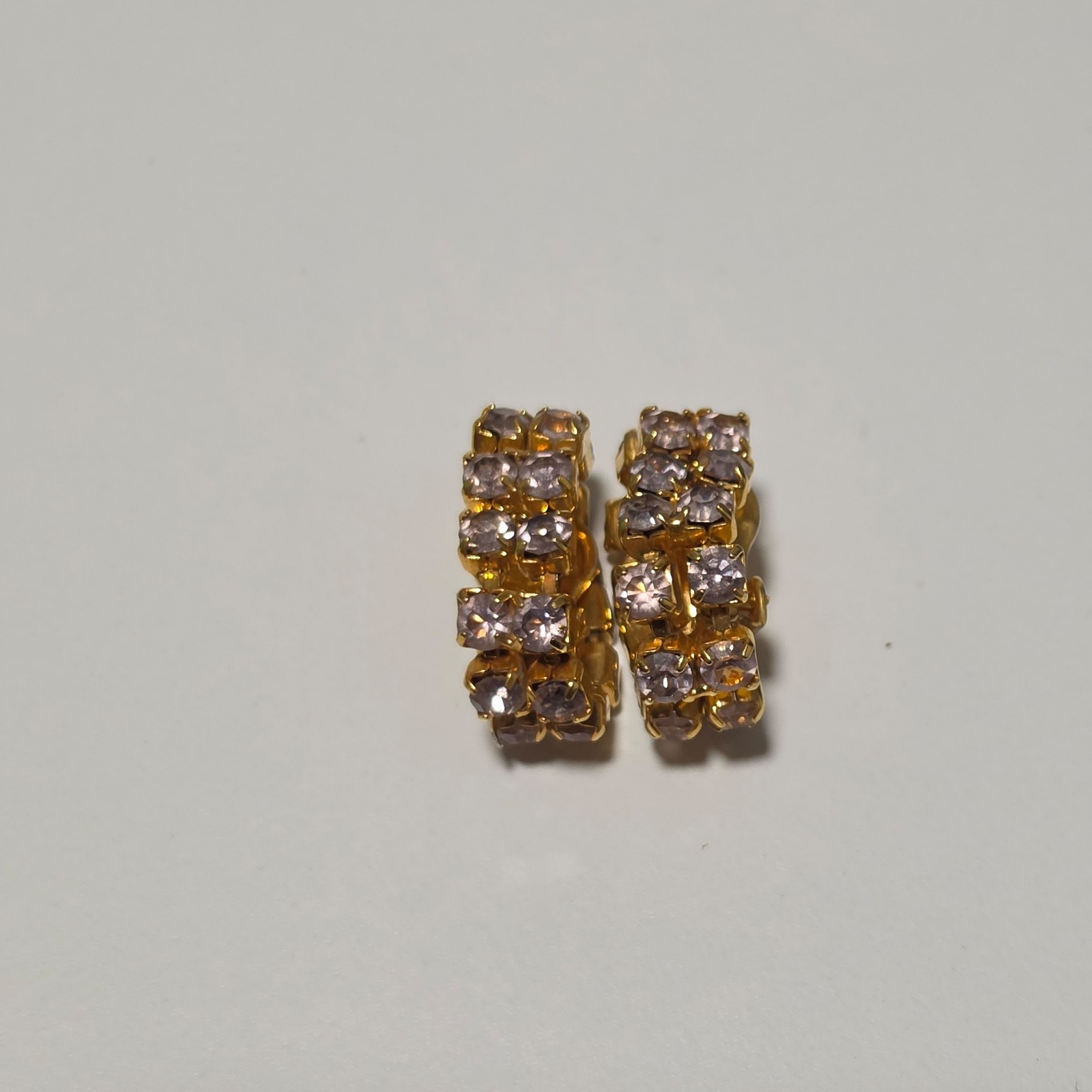 Gold Colour Crystal Clip-On Earrings.b9 image 2