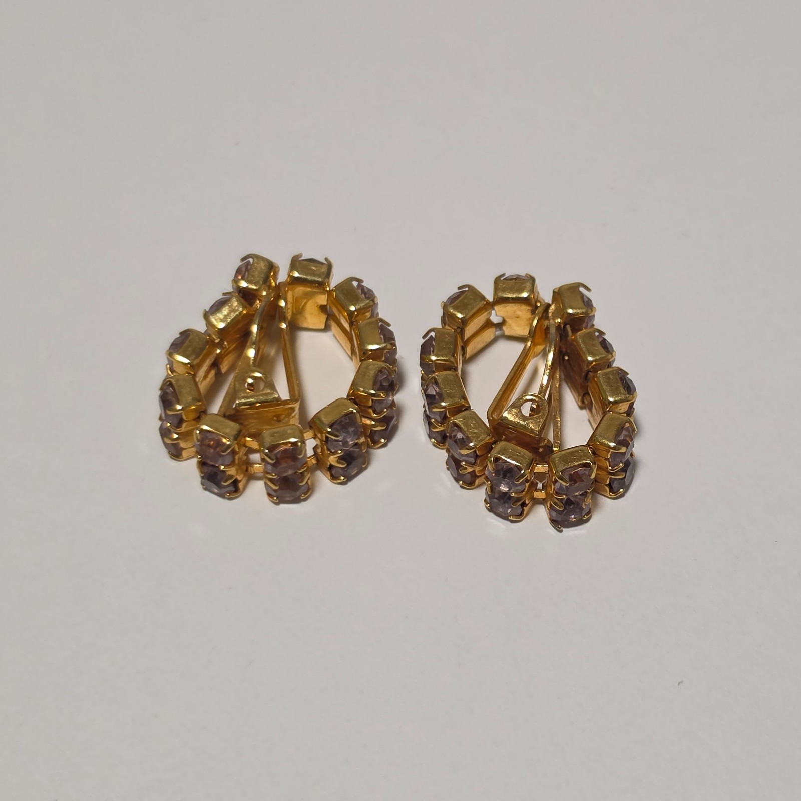 Gold Colour Crystal Clip-On Earrings.b9 image 3