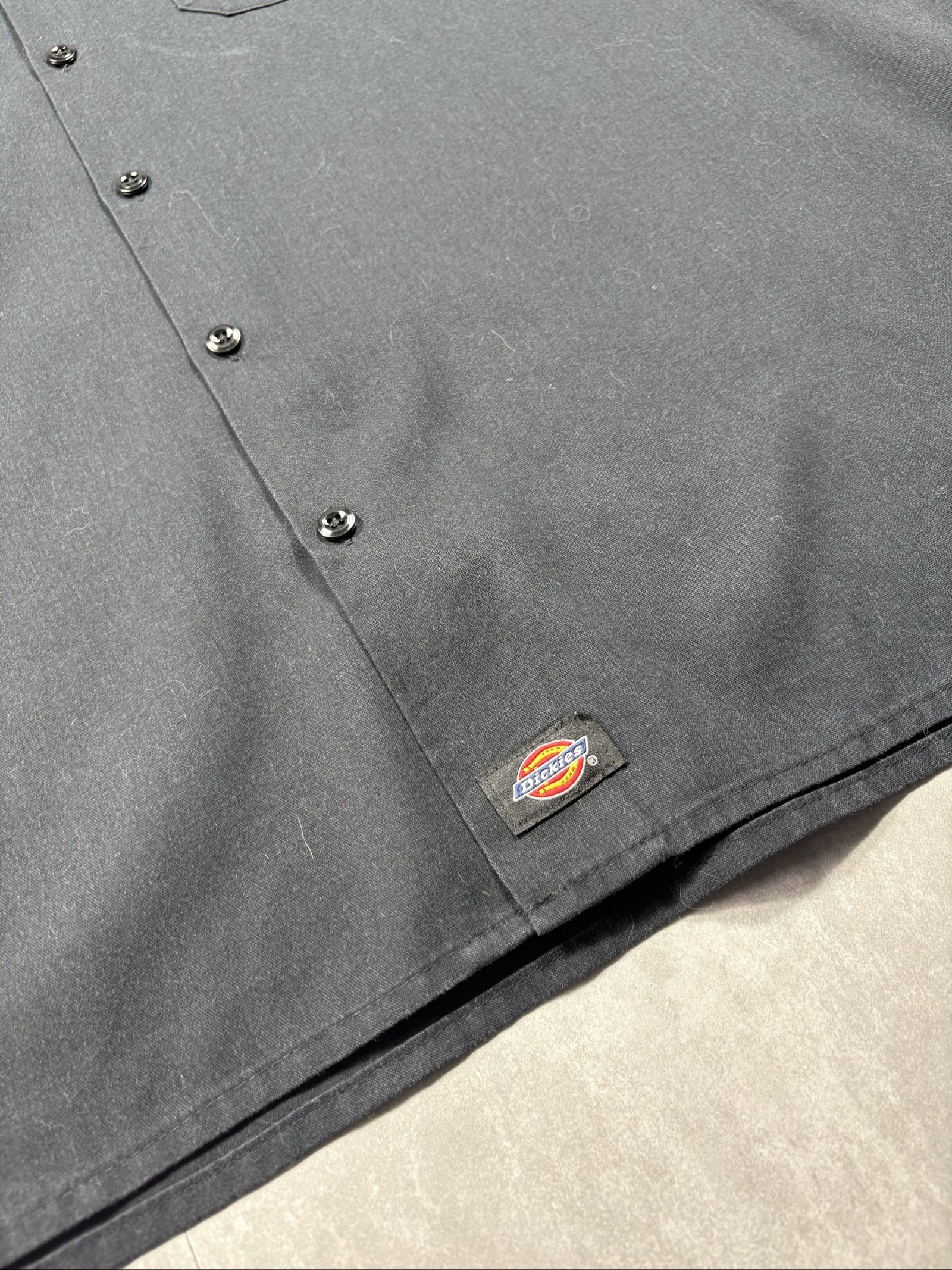 Dickies Flex Black Work Shirt 2XL Poly Cotton Button Up image 3