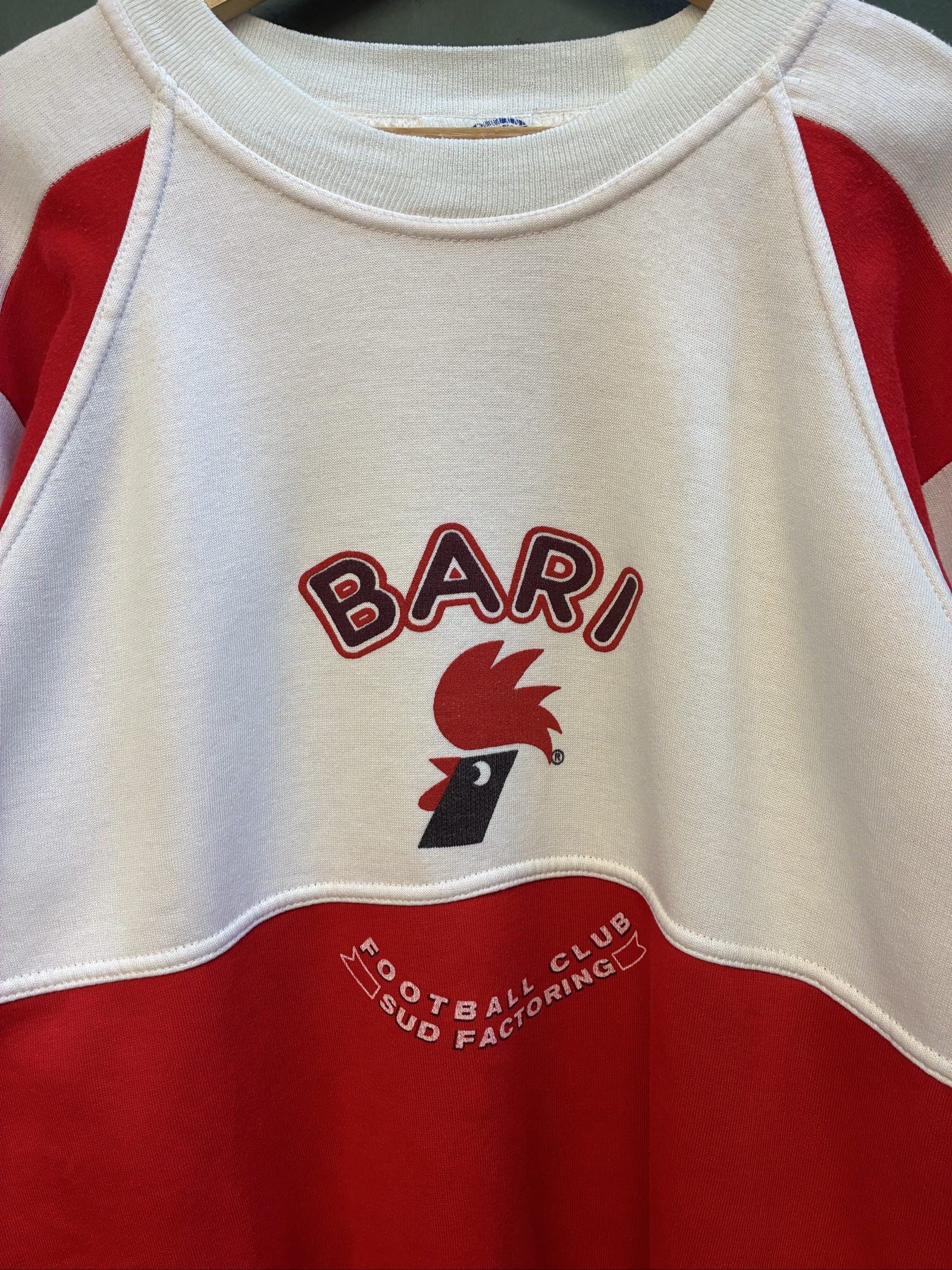 Vintage Bari Red & White sweater Italy 90s Football Club Sweatshirt medium image 2
