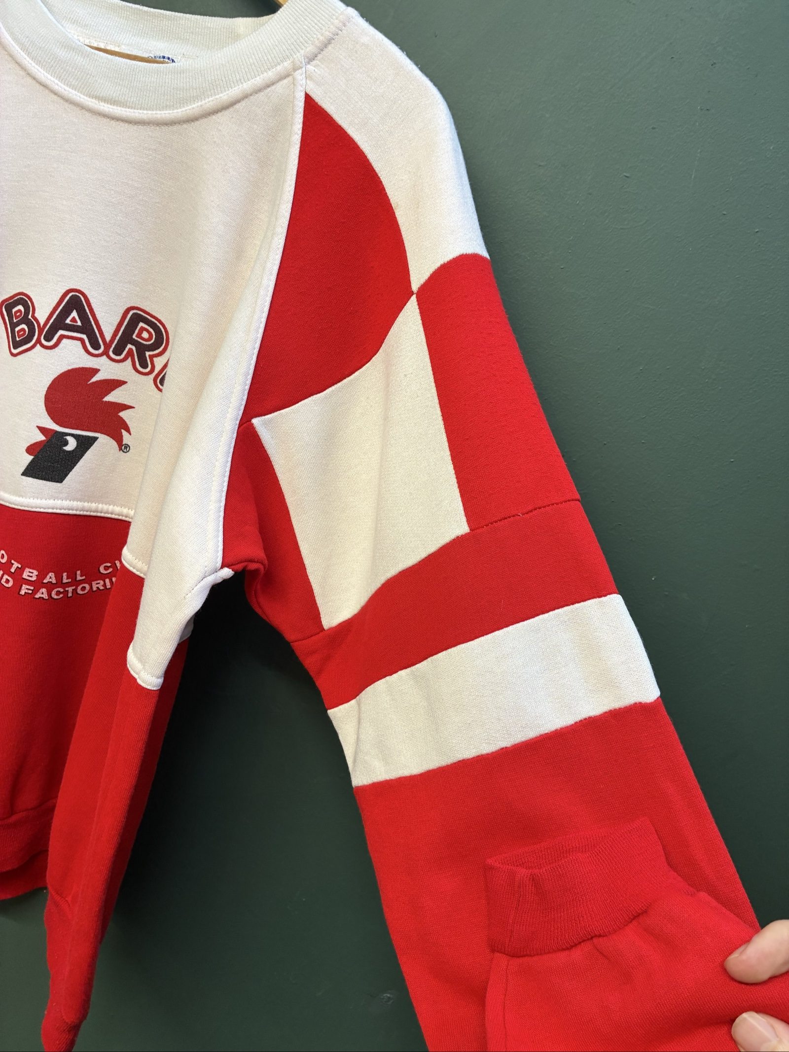 Vintage Bari Red & White sweater Italy 90s Football Club Sweatshirt medium image 4