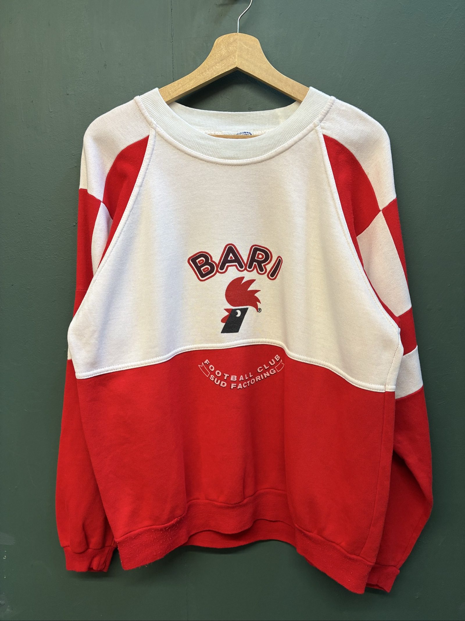 Vintage Bari Red & White sweater Italy 90s Football Club Sweatshirt medium image 8