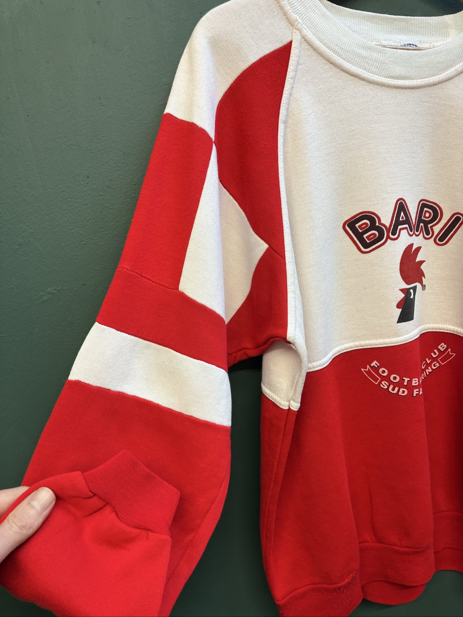 Vintage Bari Red & White sweater Italy 90s Football Club Sweatshirt medium image 10