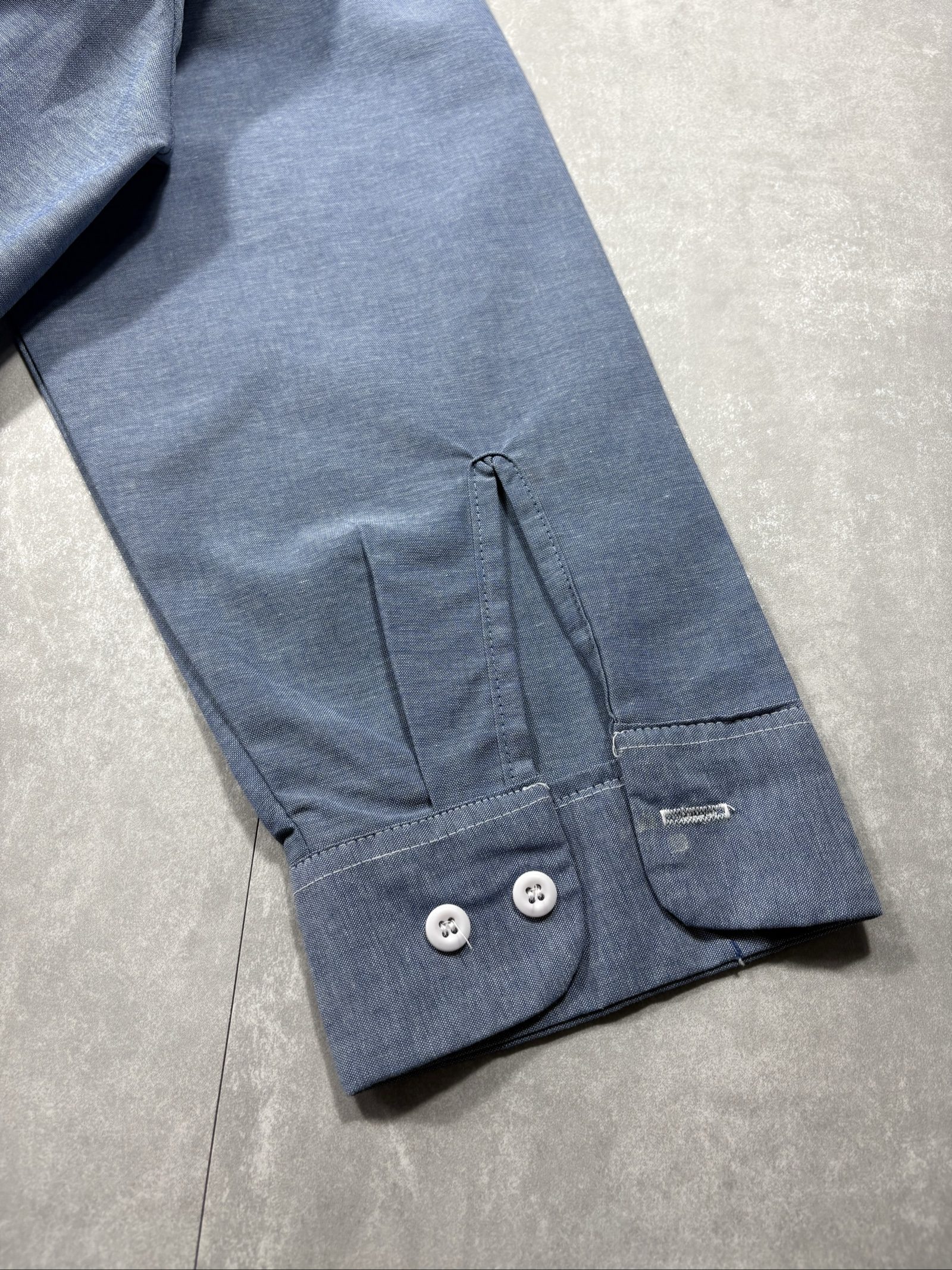 Dickies Blue Poly-Cotton Long Sleeve Shirt 34/35 image 8