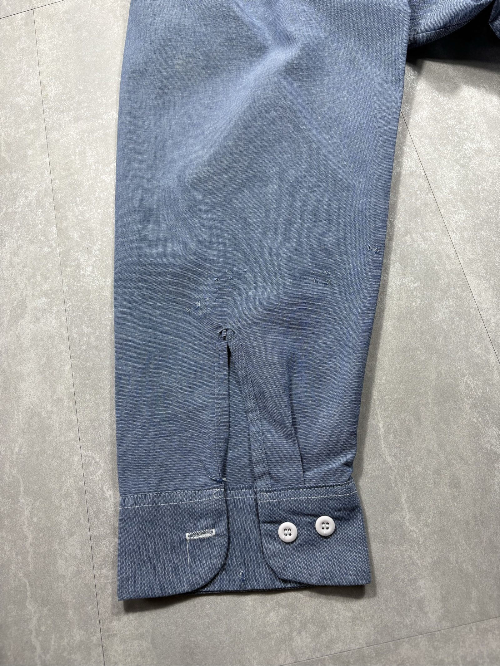 Dickies Blue Poly-Cotton Long Sleeve Shirt 34/35 image 7