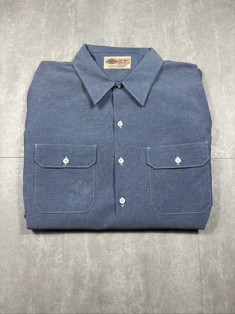 Dickies Blue Poly-Cotton Long Sleeve Shirt 34/35