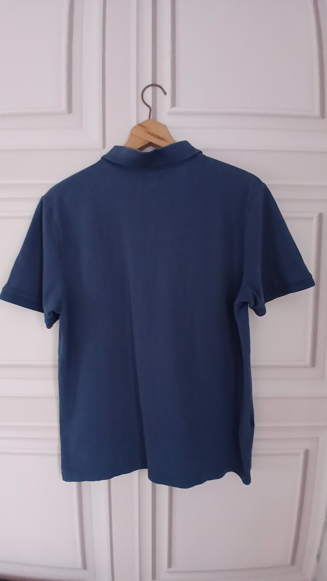 Moss Blue Cotton Polo Shirt Medium image 2
