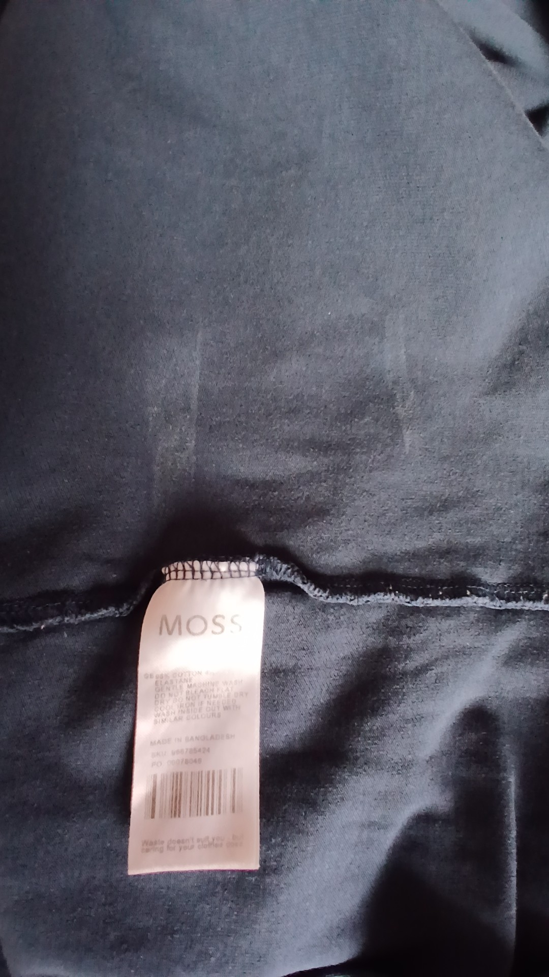 Moss Blue Cotton Polo Shirt Medium image 6