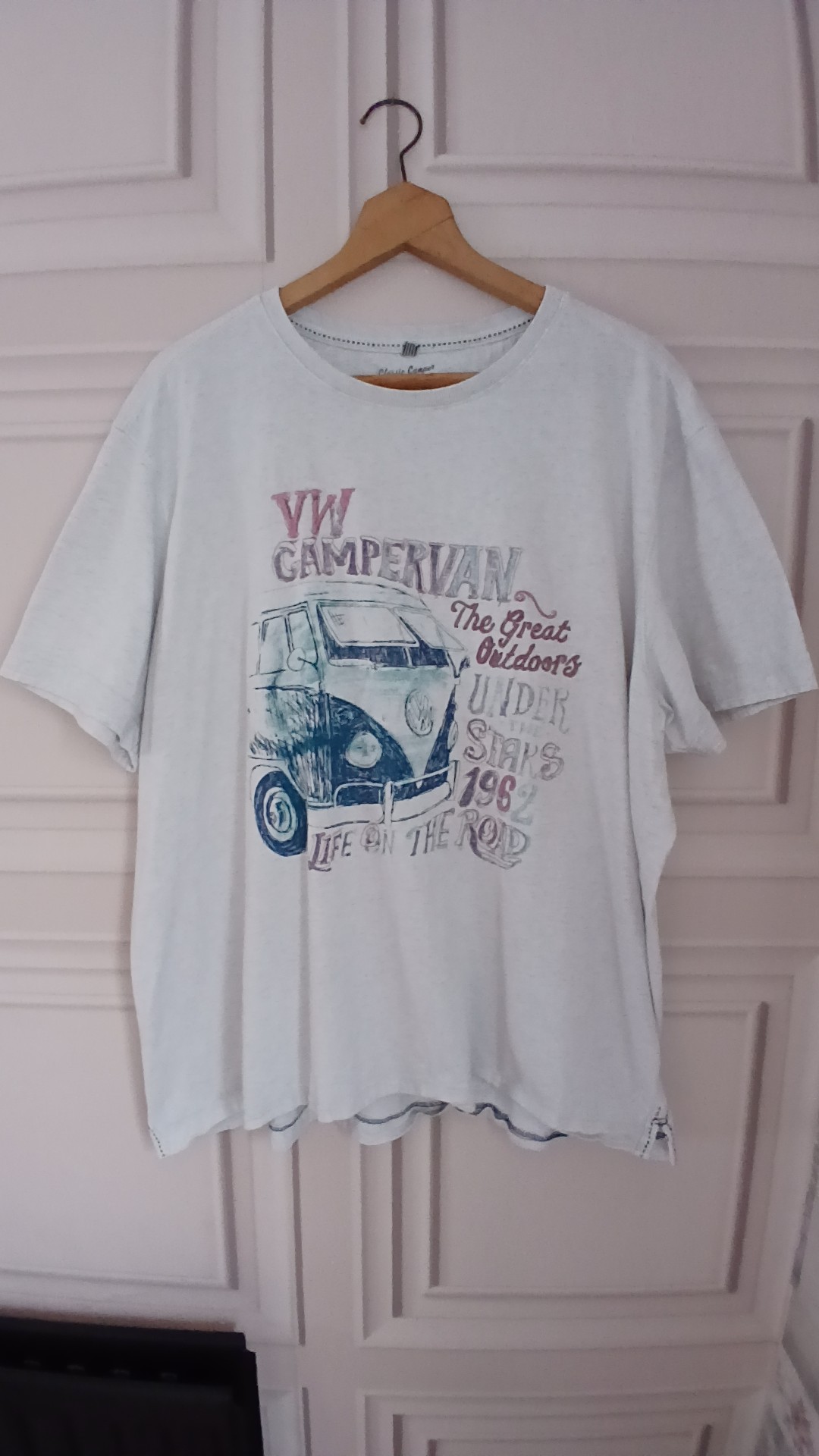 Classic Camper VW Campervan White Cotton T-Shirt XXXL