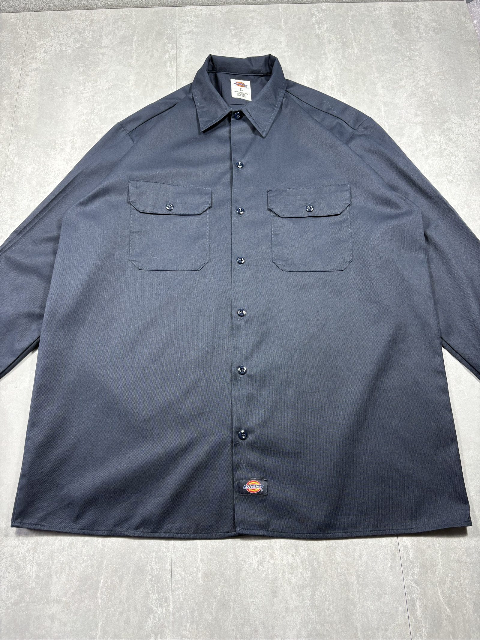 Dickies Men's Navy Polyester & Cotton Work Shirt Large image 2