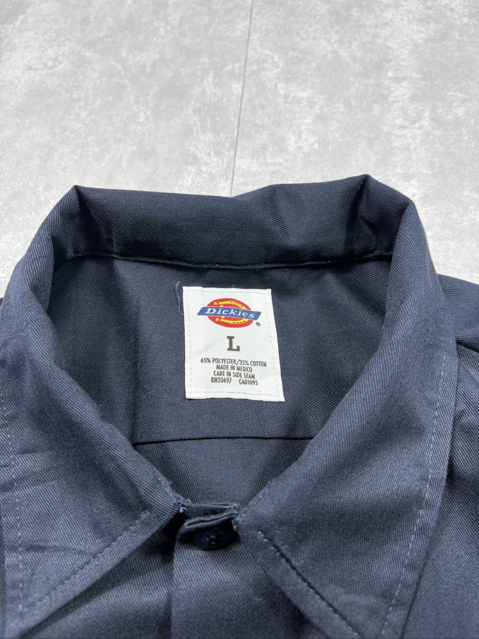 Dickies Men's Navy Polyester & Cotton Work Shirt Large image 3