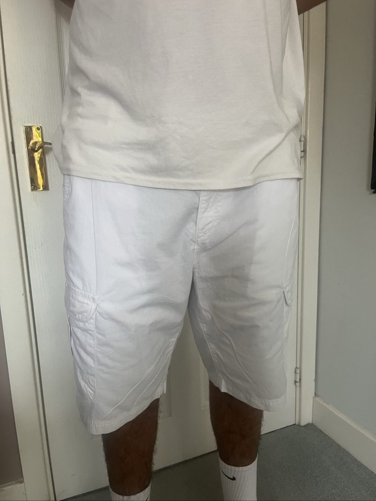 Calvin Klein White Cotton Cargo Shorts 38