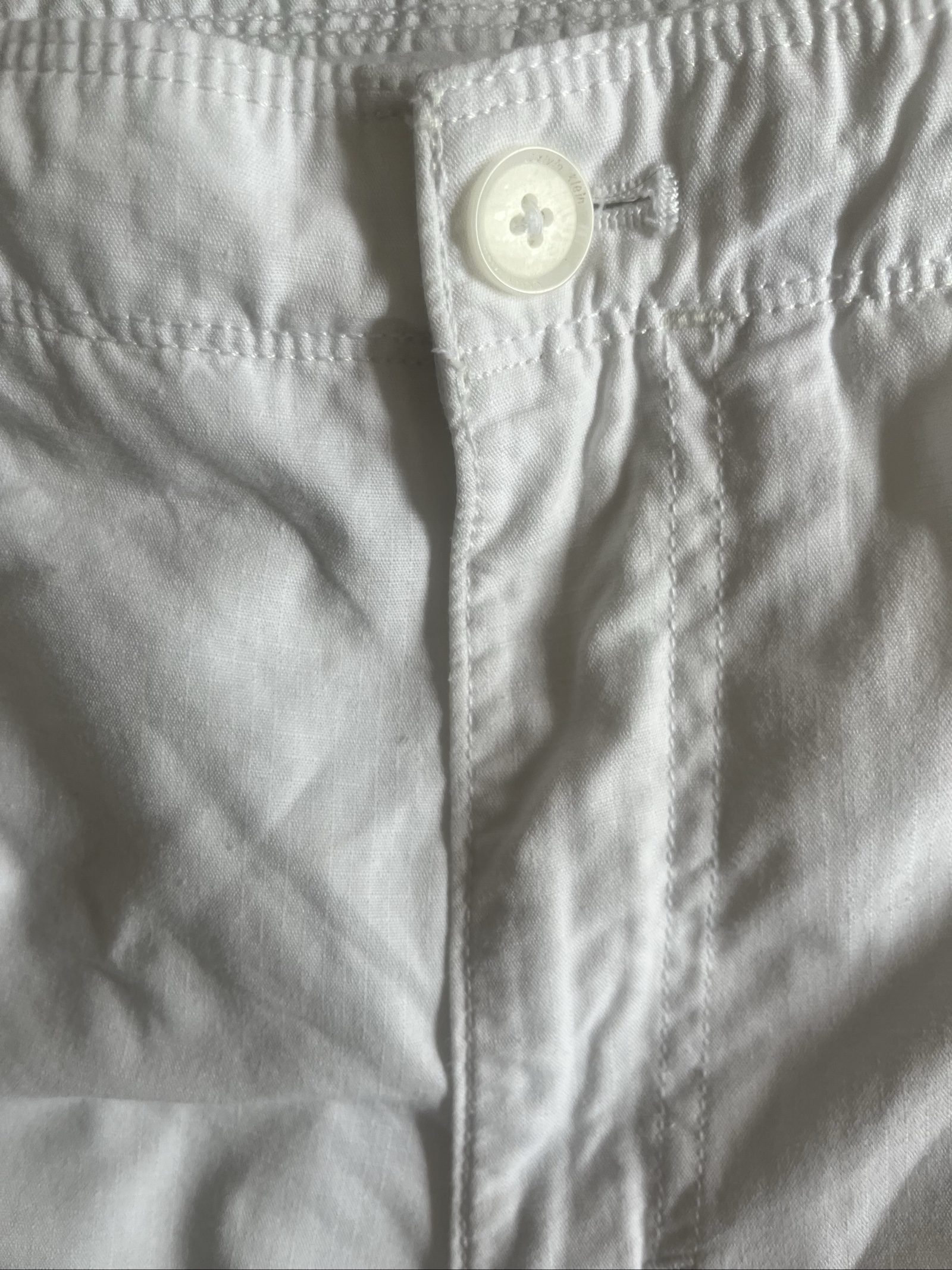 Calvin Klein White Cotton Cargo Shorts 38 image 6