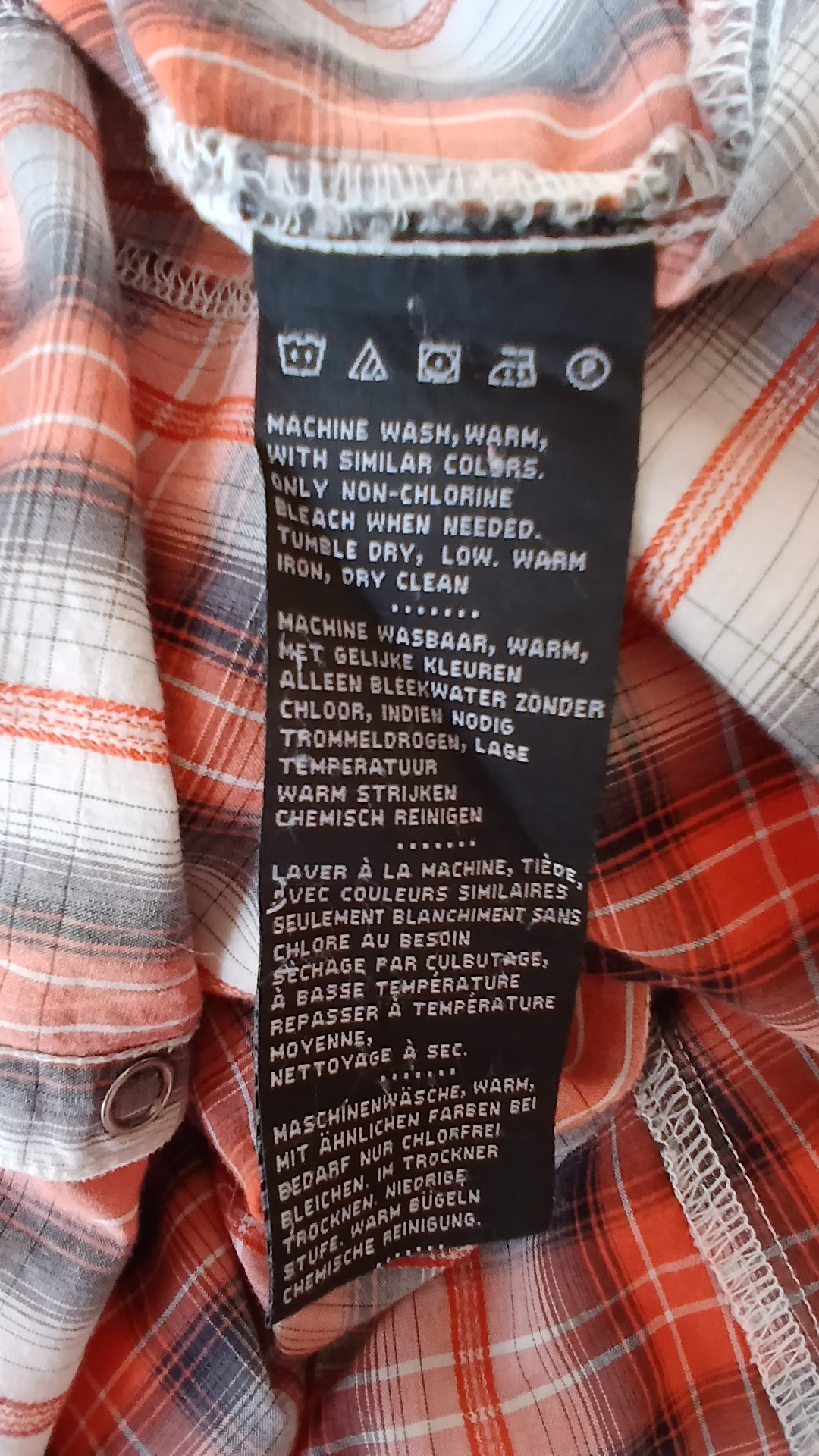 Harley-Davidson Women's Red Grey Plaid 100% Cotton Shirt Embroidered UK 22 image 7