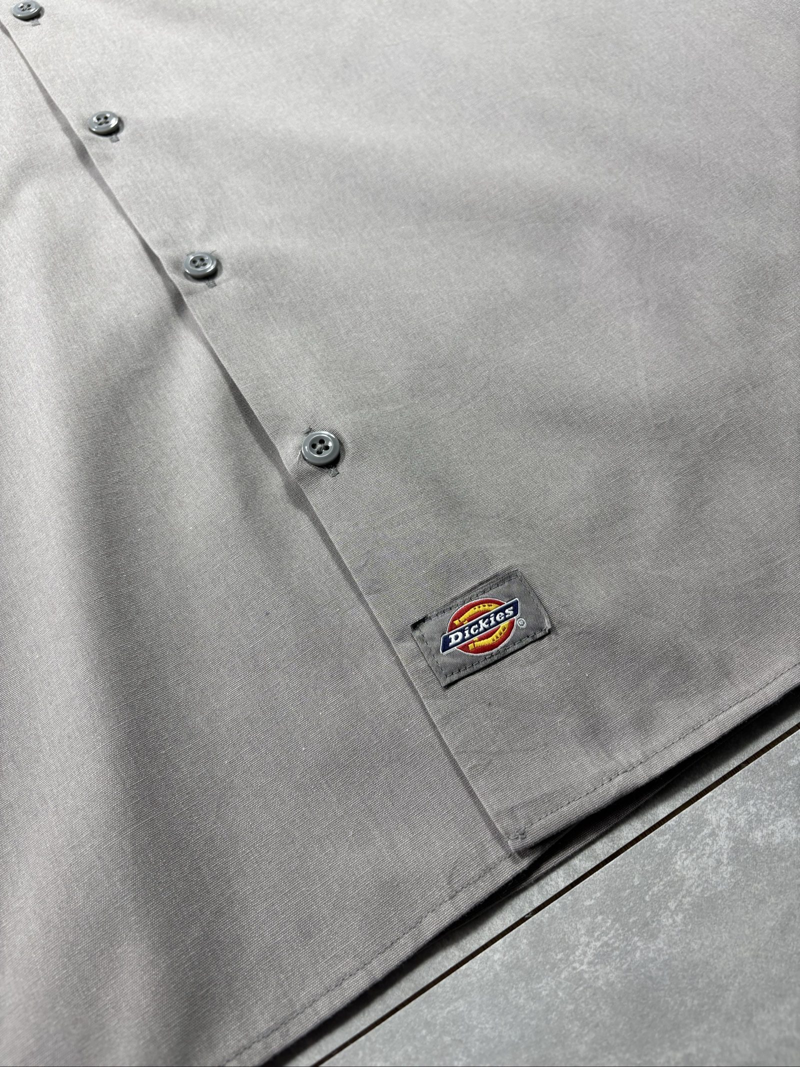 Dickies Grey Work Shirt Men's XL Embroidered Logo image 5