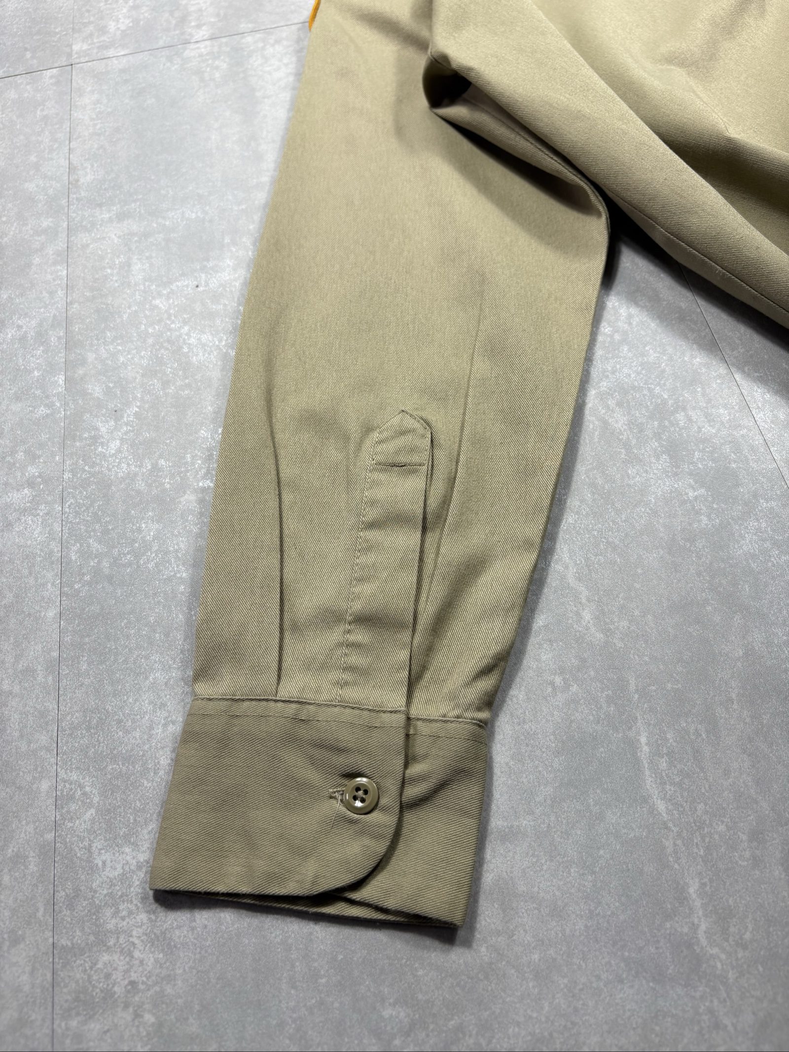 Dickies Men's Beige Embroidered Logo Work Shirt Medium Poly-Cotton image 8