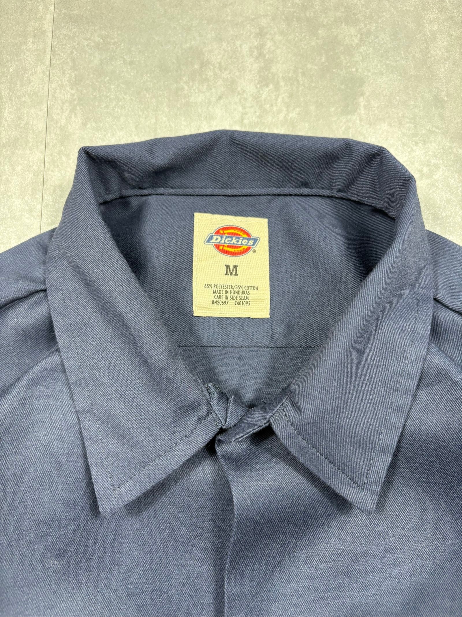 Dickies Men's Navy Work Shirt Medium Poly-Cotton image 3