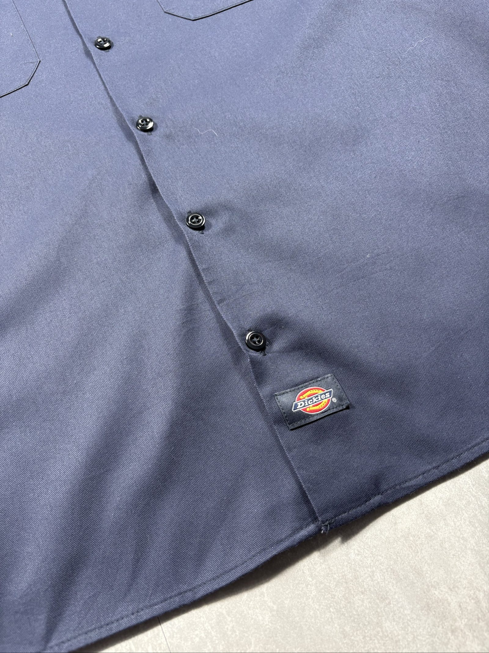 Dickies Men's Navy Work Shirt Medium Poly-Cotton image 5
