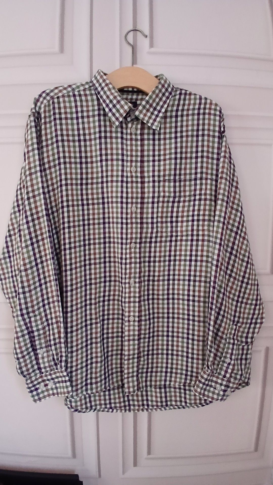 James Pringle Multi Check Cotton Blend Shirt XL