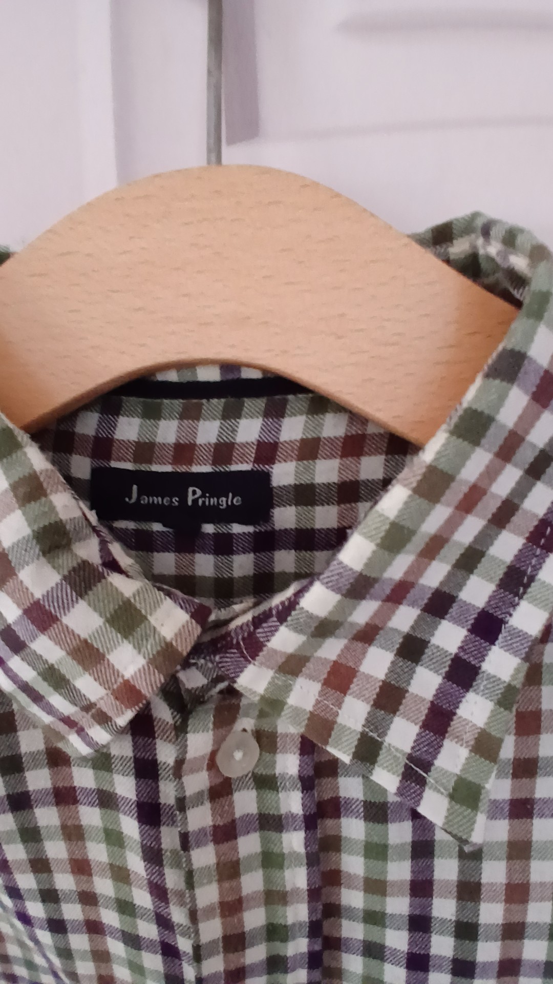 James Pringle Multi Check Cotton Blend Shirt XL image 2