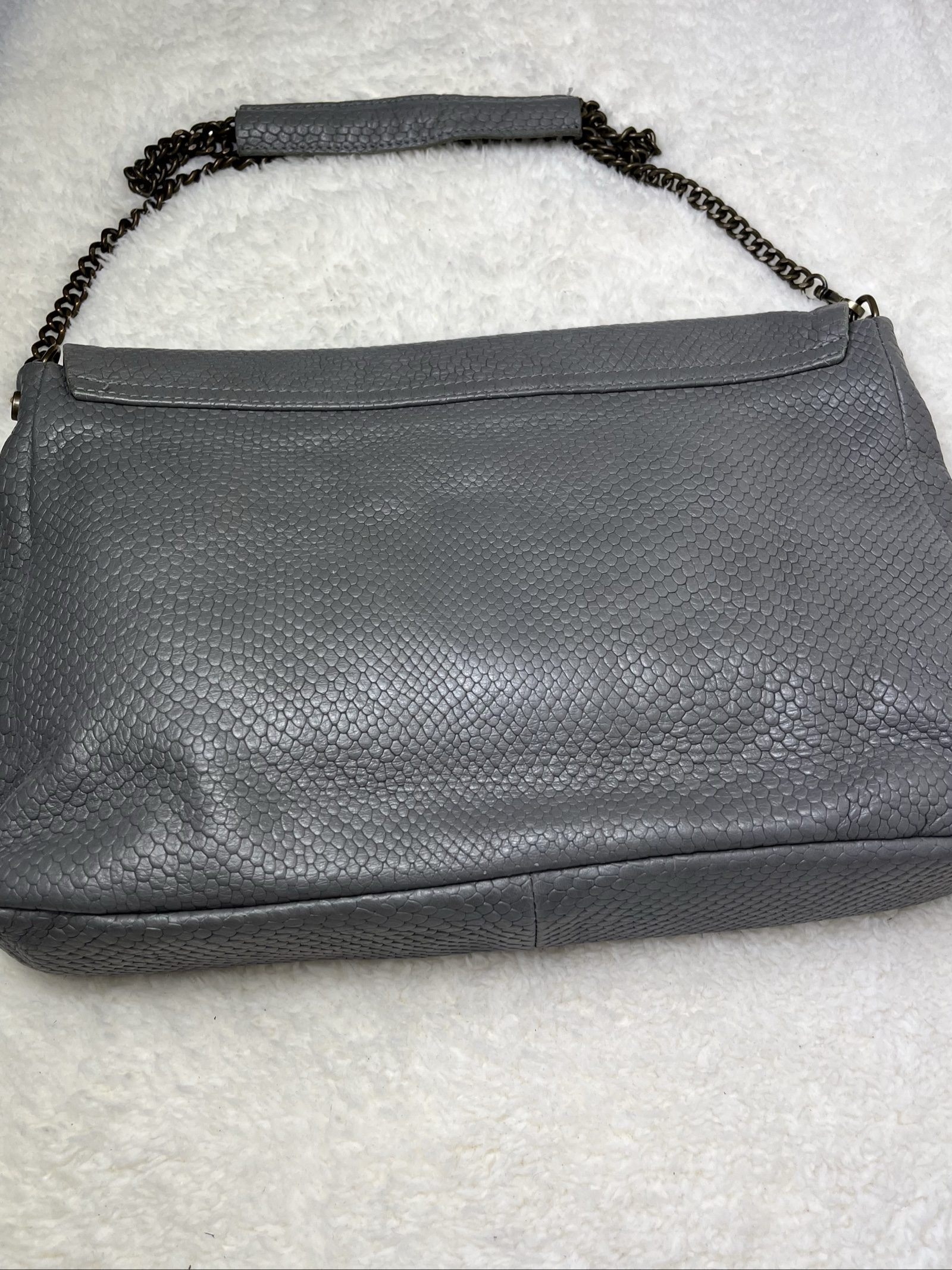 Genuine Leather Messenger Bag Medium Python Reptile chain strap image 7