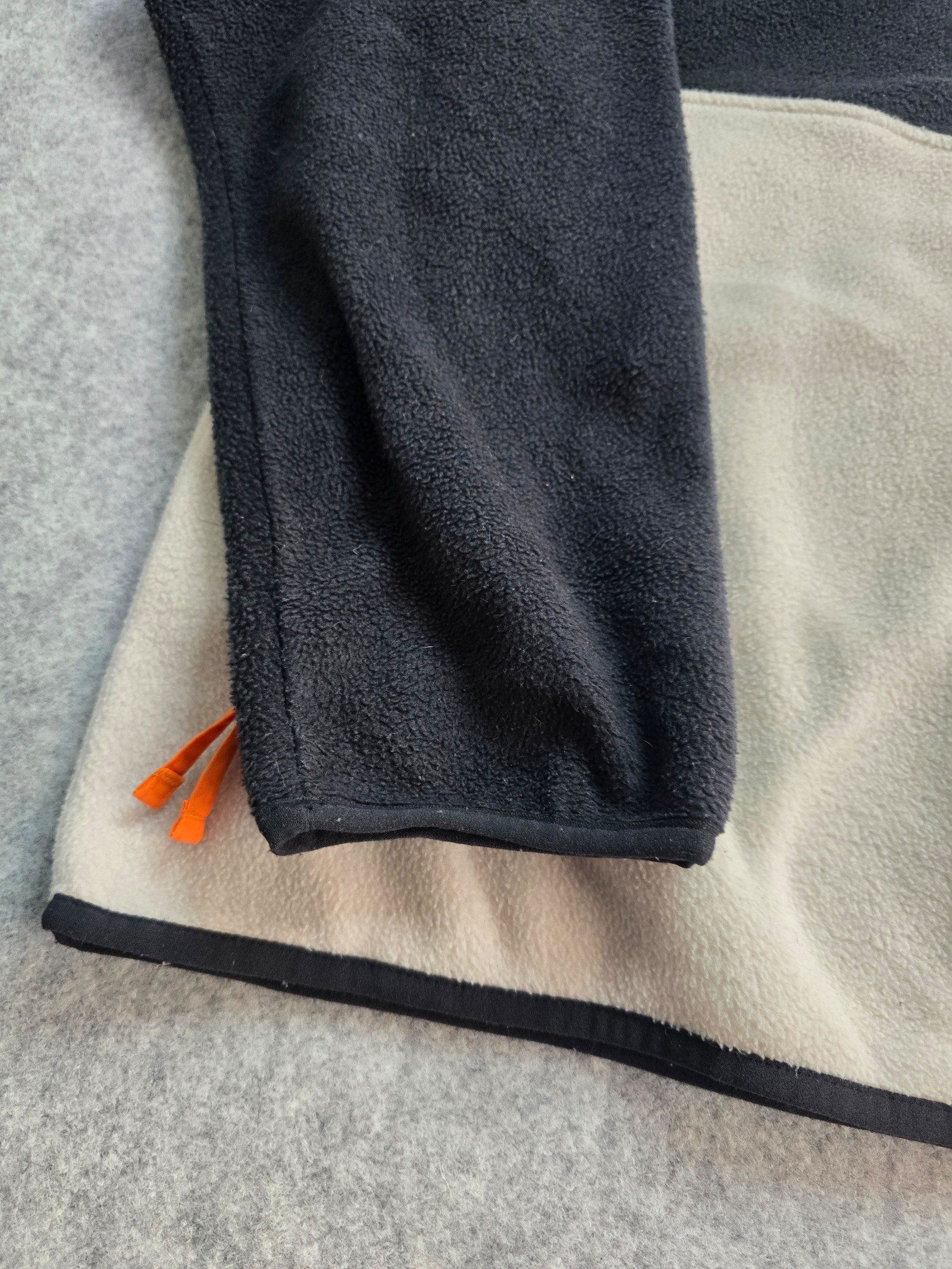 Columbia Fleece Jacket Black Beige Orange Full Zip XXL image 2