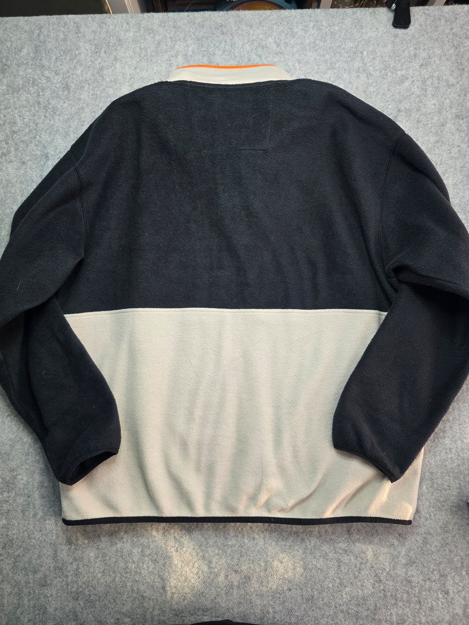 Columbia Fleece Jacket Black Beige Orange Full Zip XXL image 6