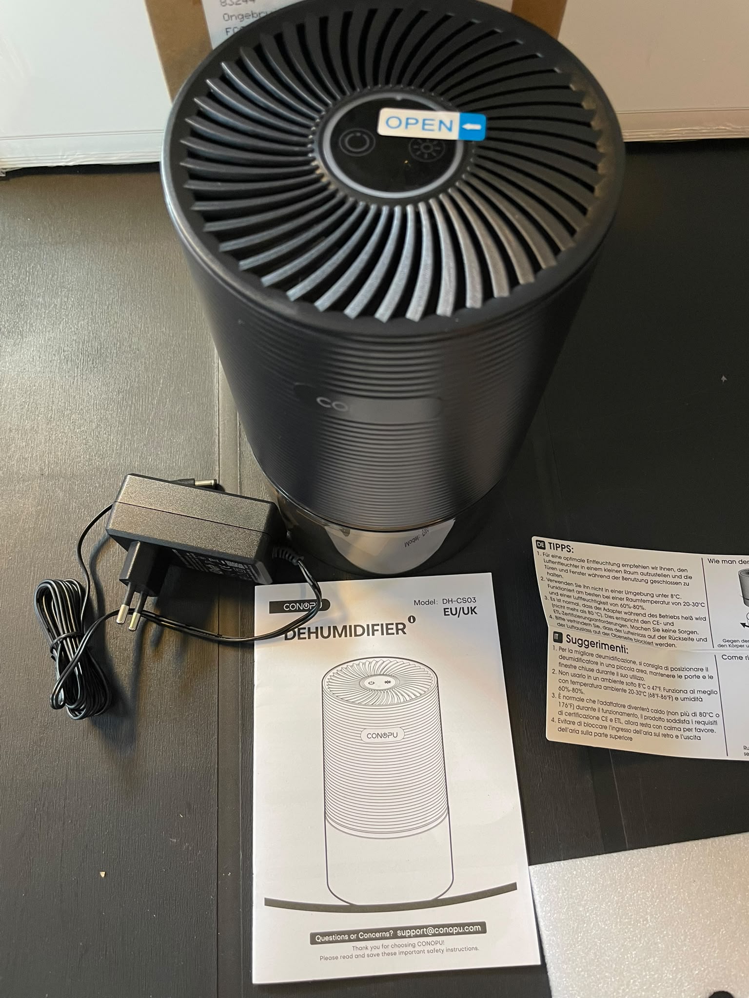 Conopu Luchtontvochtiger / Vochtvreter - DH-CS03 - Zwart - Compact image 2
