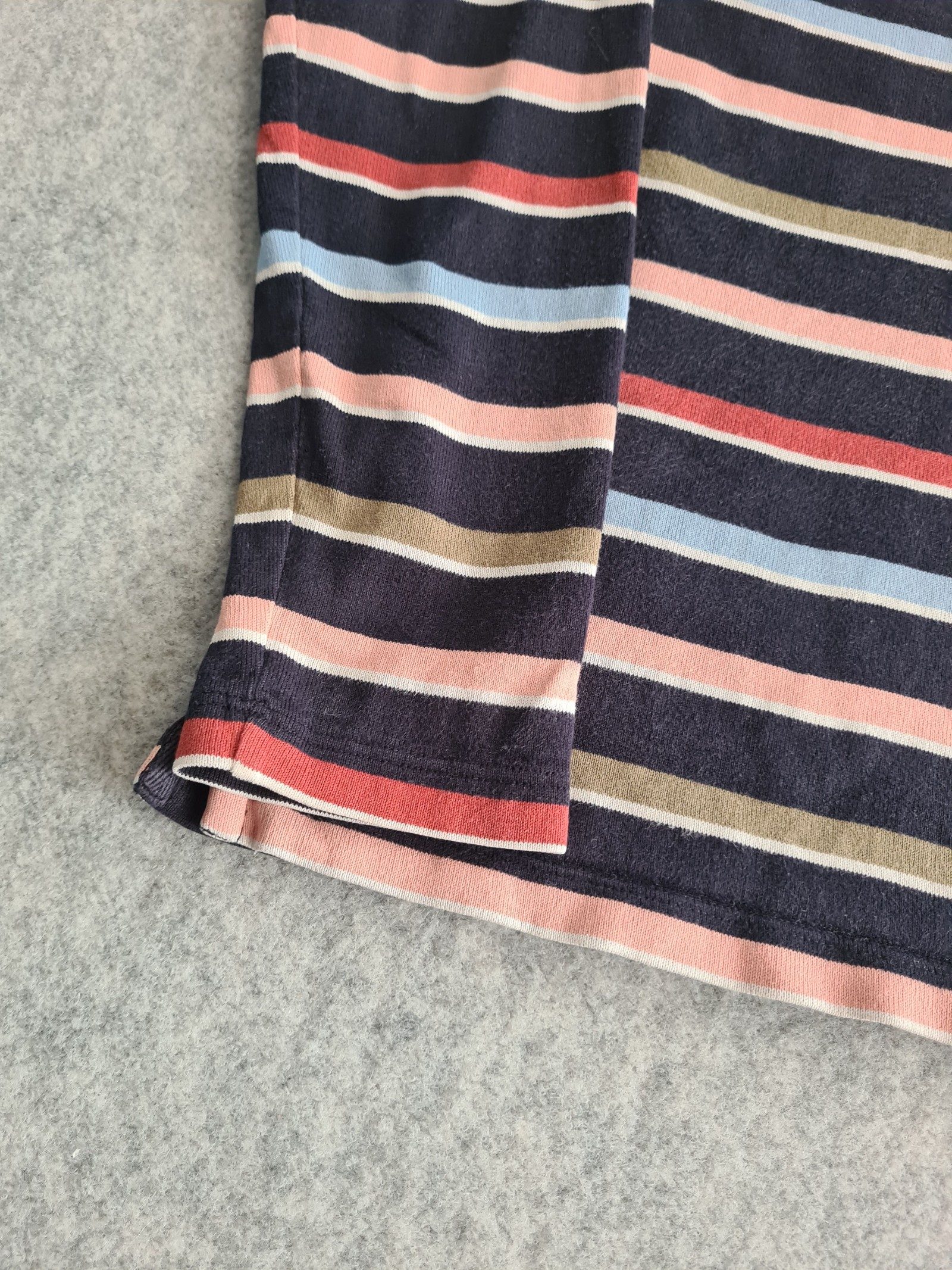 Barbour Women's Navy Multi Striped Long Size 12 Top 1166 image 2