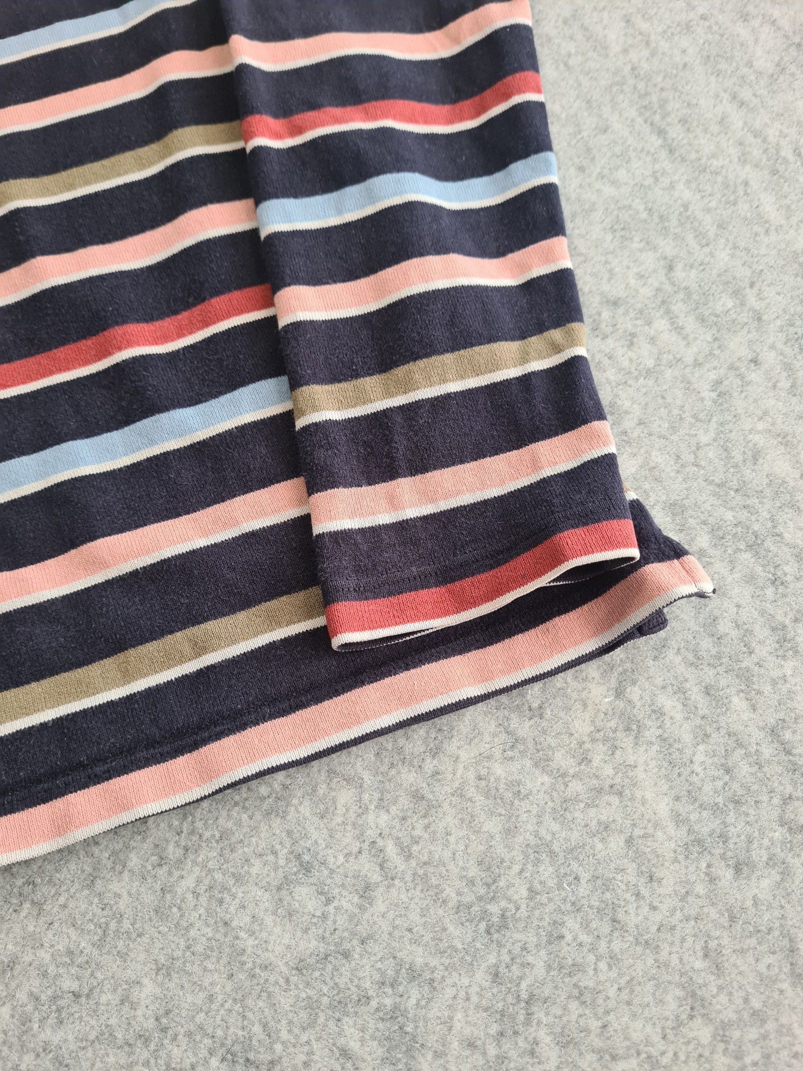Barbour Women's Navy Multi Striped Long Size 12 Top 1166 image 3