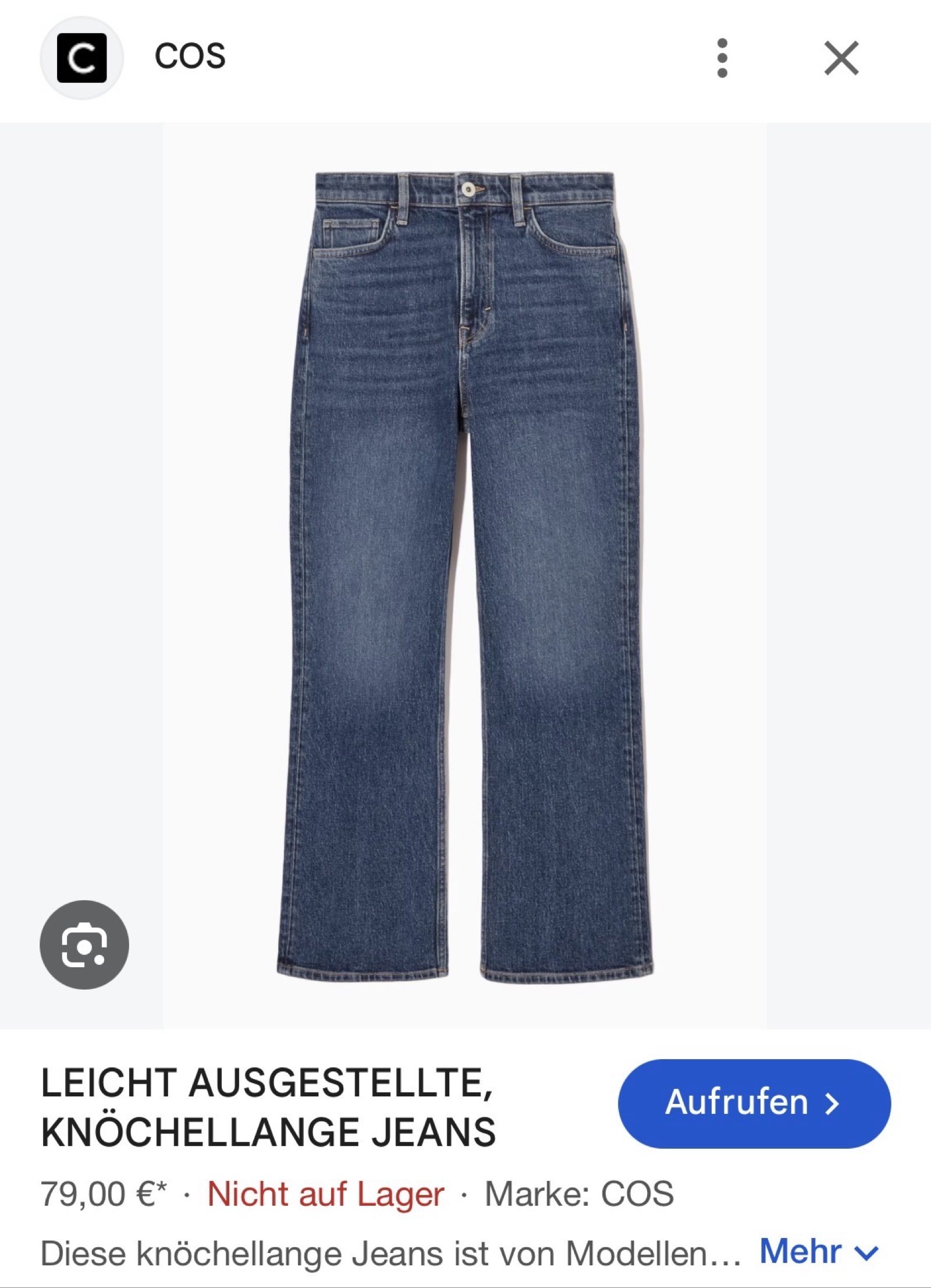 COS Blue Flared Leg High Rise Jeans 31 Waist image 6