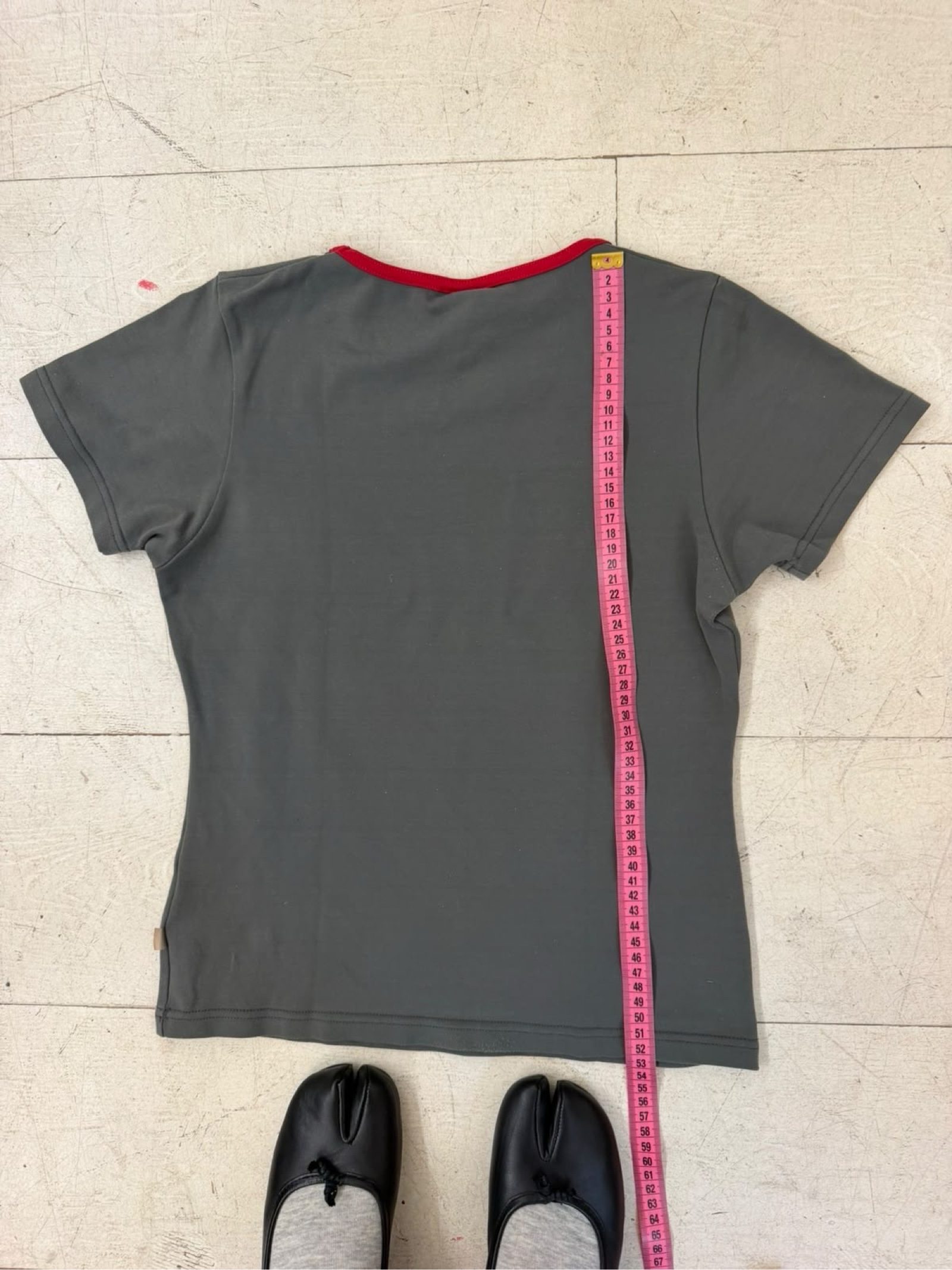 Tom Tailor Women's Grey & Red Short Sleeve T-Shirt Size 40 image 5