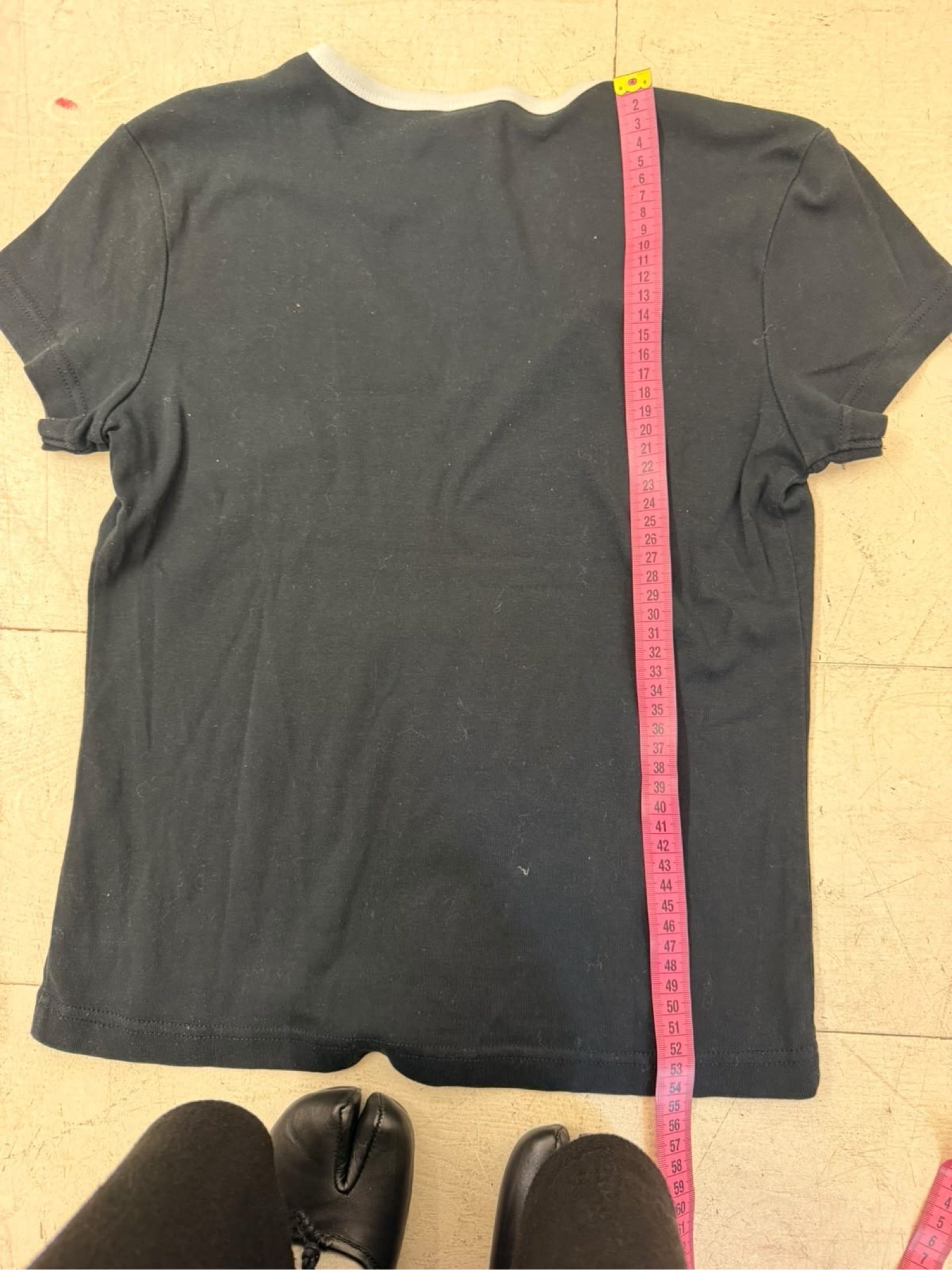 Esprit Women's Black & White V-Neck T-Shirt Medium image 3