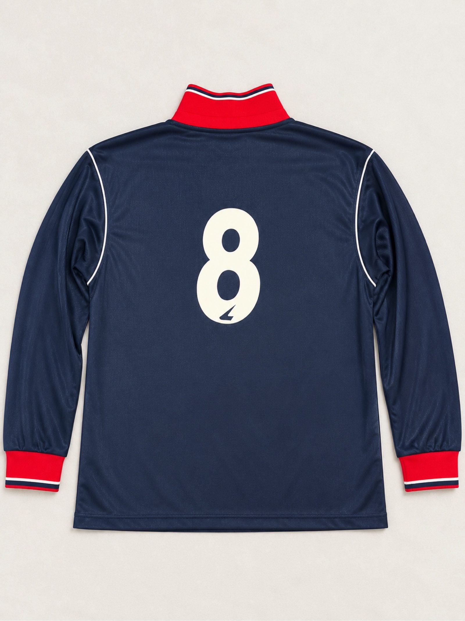 Asics Men's Navy & Red Sports Jersey XL V-Neck Long Sleeve image 5